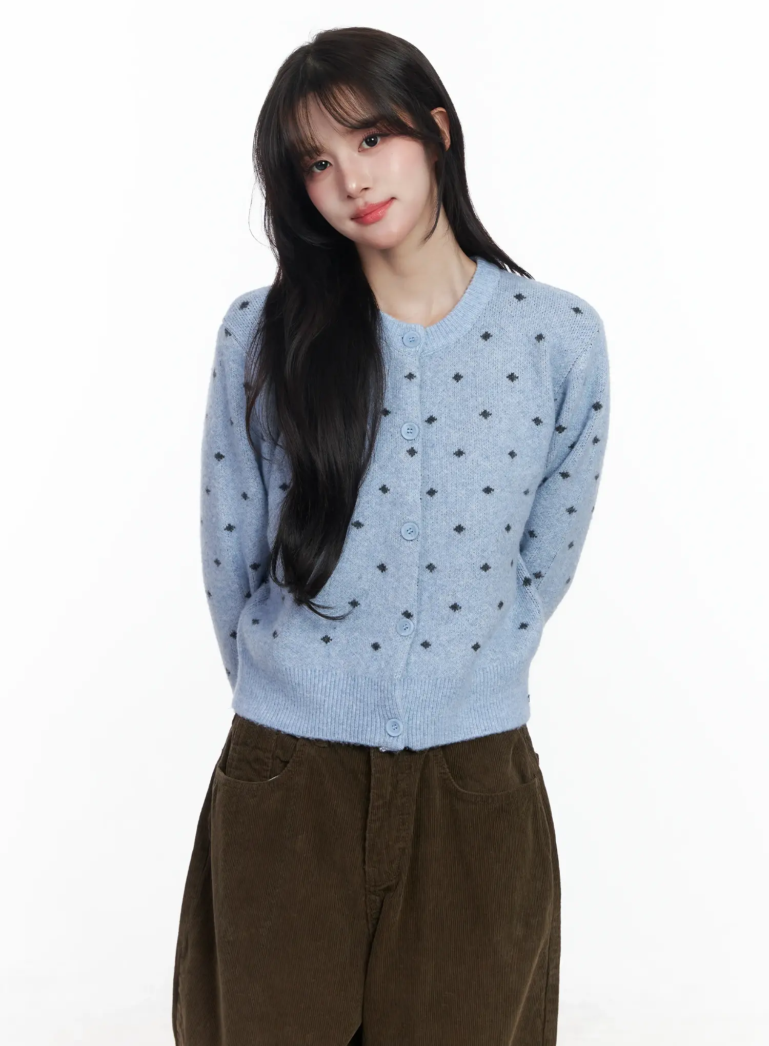 Polka Dot Knit Cardigan IJ529 - Image 9