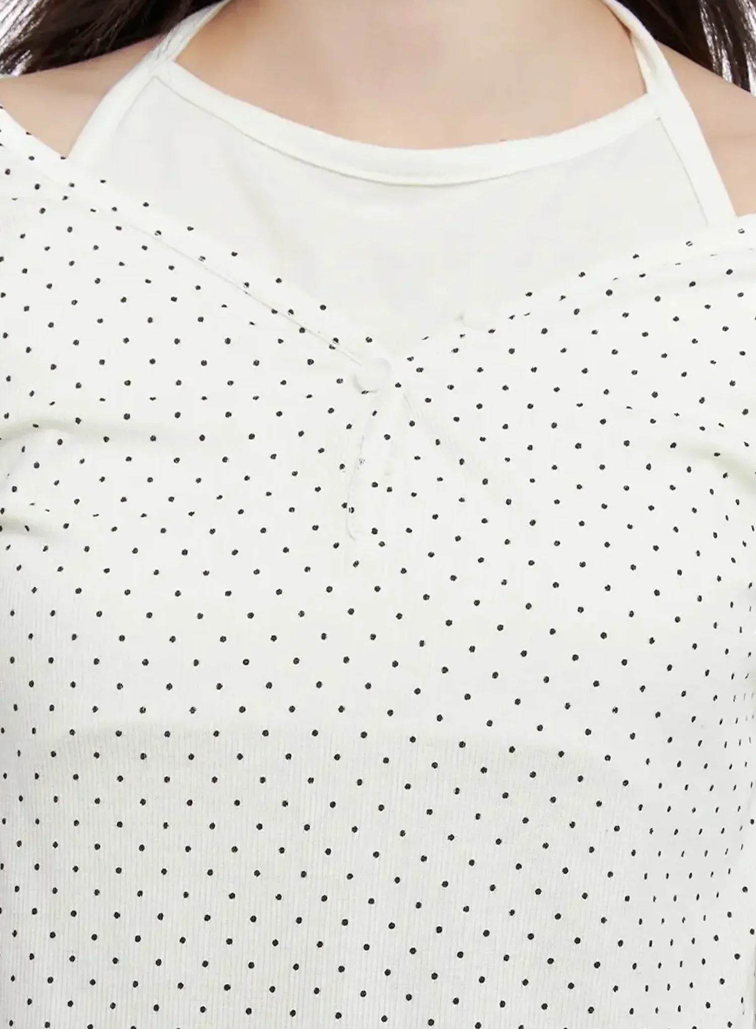 Polka Dot Layered Halter Top IN525 - Image 5