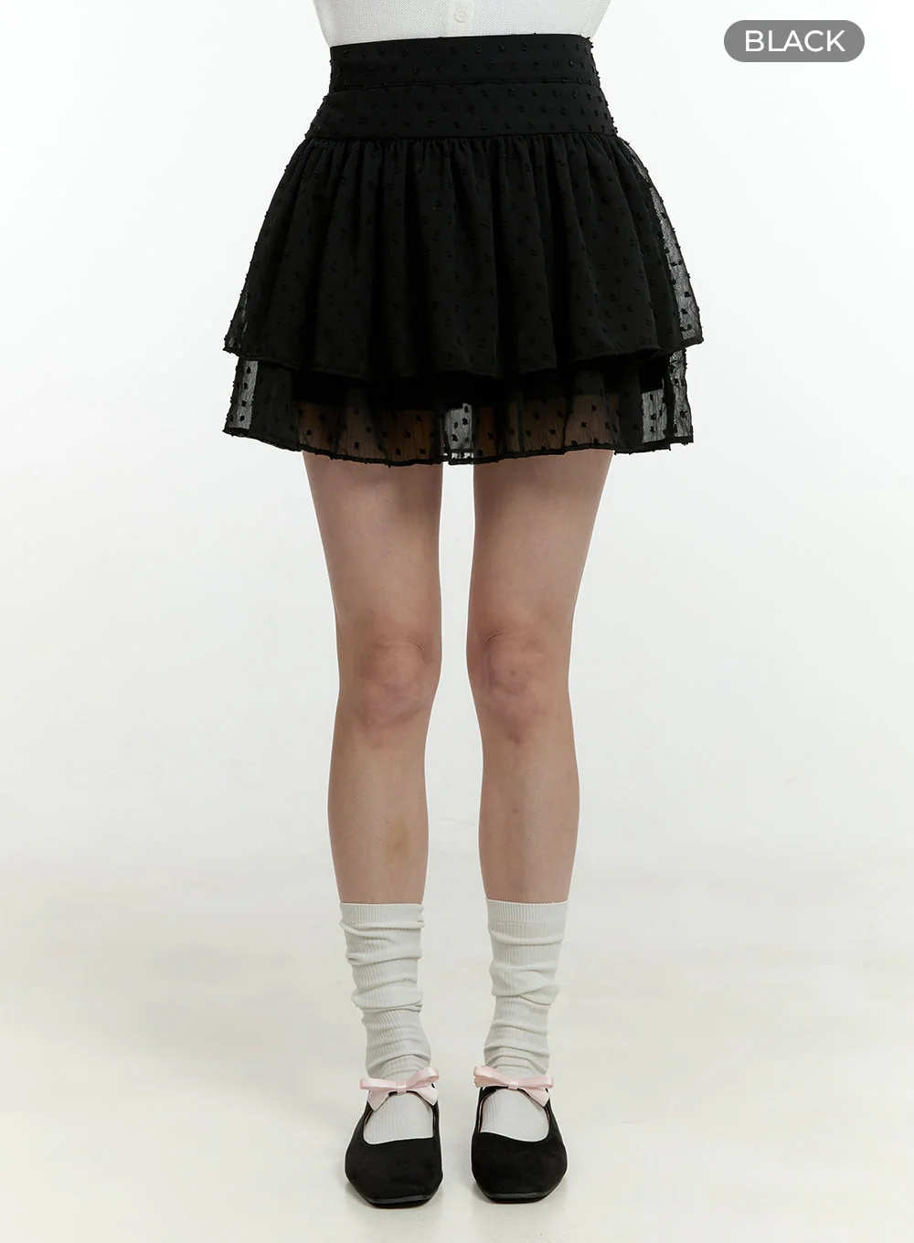 Polka Dot Layered Mini Skirt OL430 - Image 7
