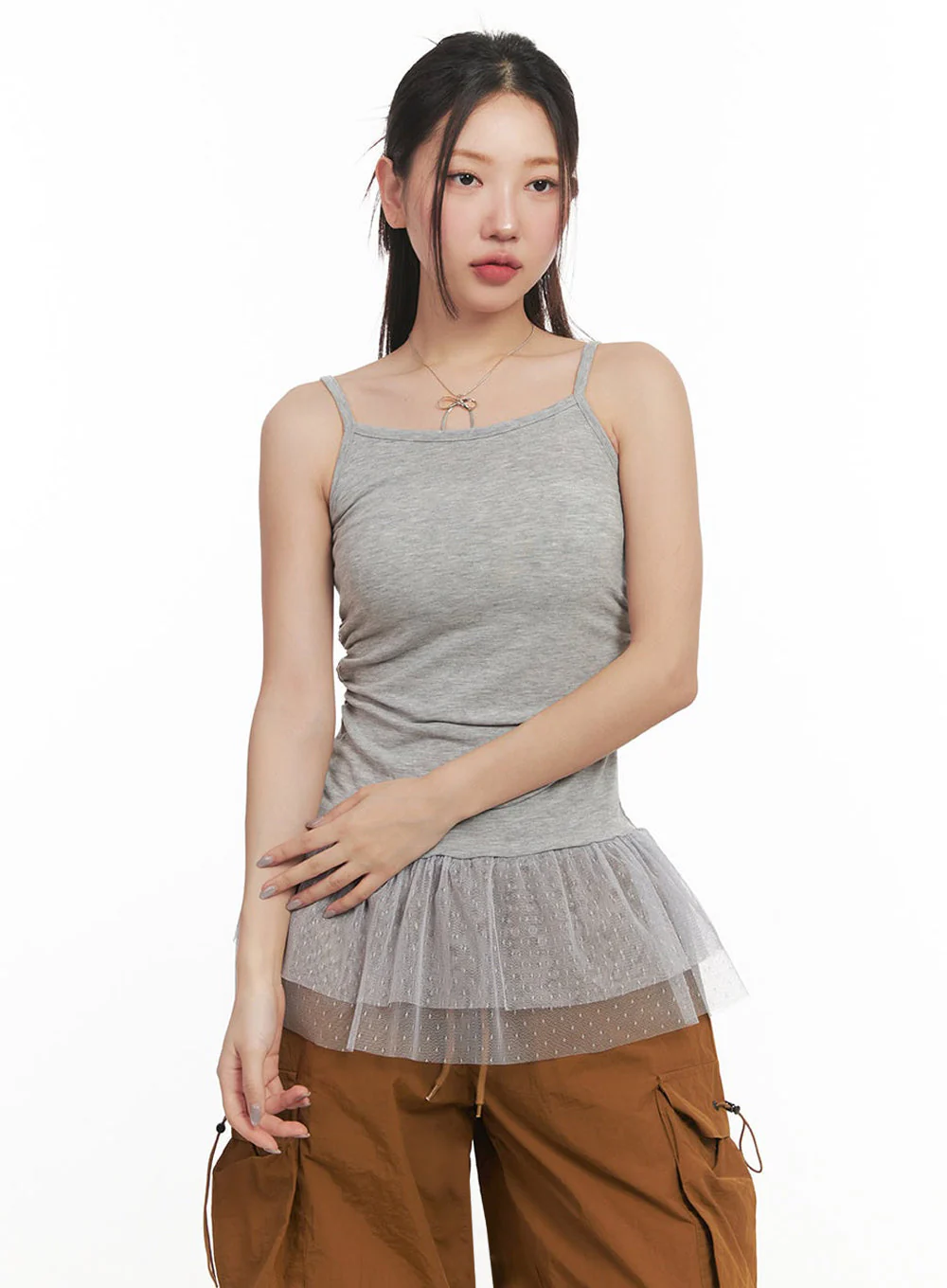 Polka-Dot Layering Skirt Cami Top IM525 - Image 17