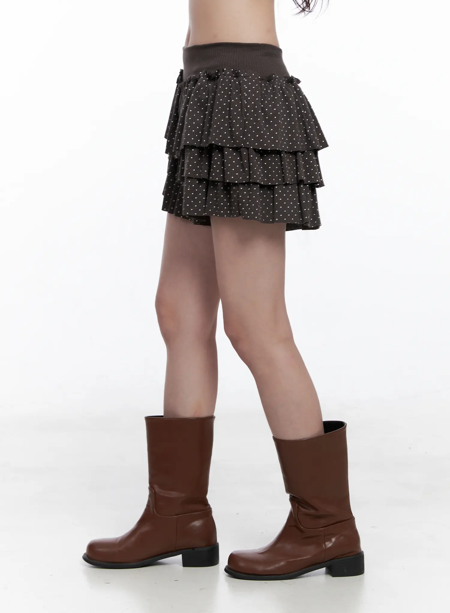Polka Dot Ruffle Mini Skirt CS519 - Image 4