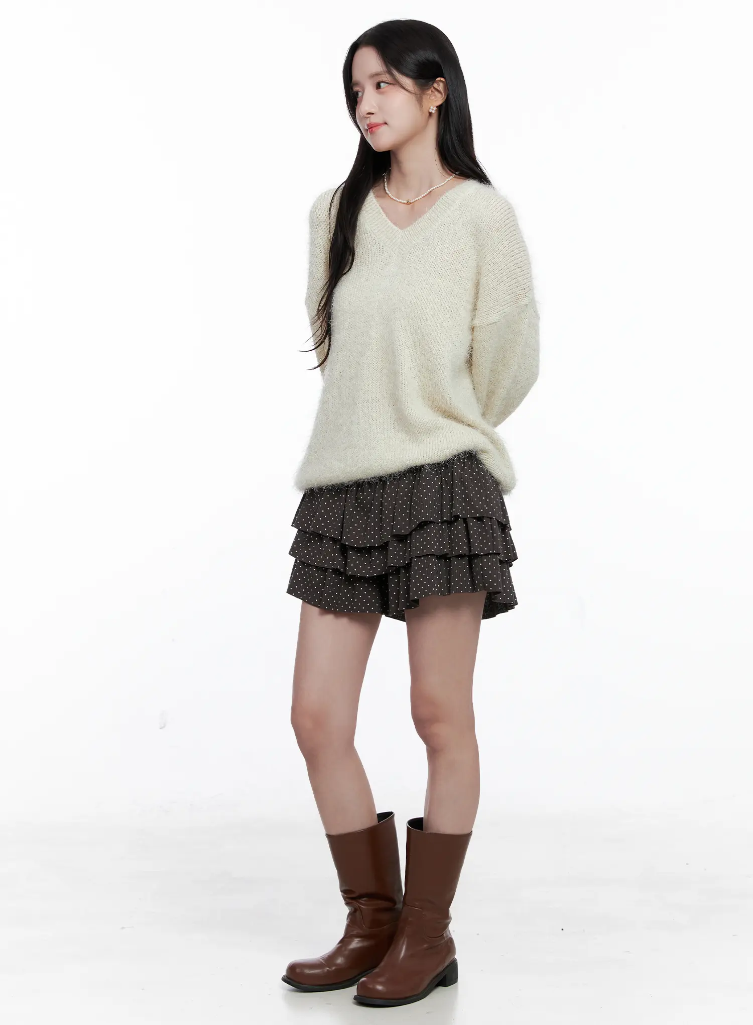 Polka Dot Ruffle Mini Skirt CS519 - Image 5