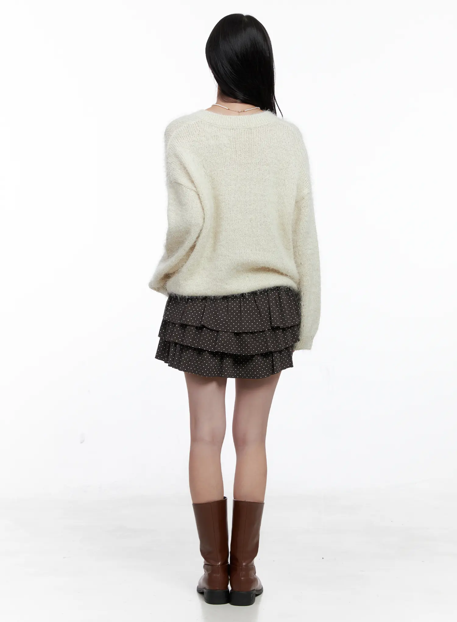 Polka Dot Ruffle Mini Skirt CS519 - Image 7