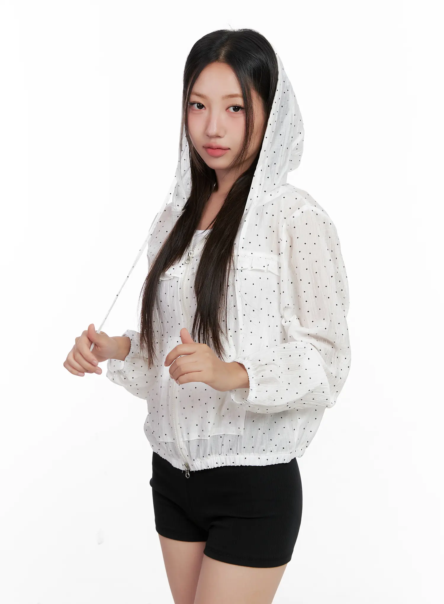 Polka-Dot Ruffle Windbreaker CL521 - Image 10