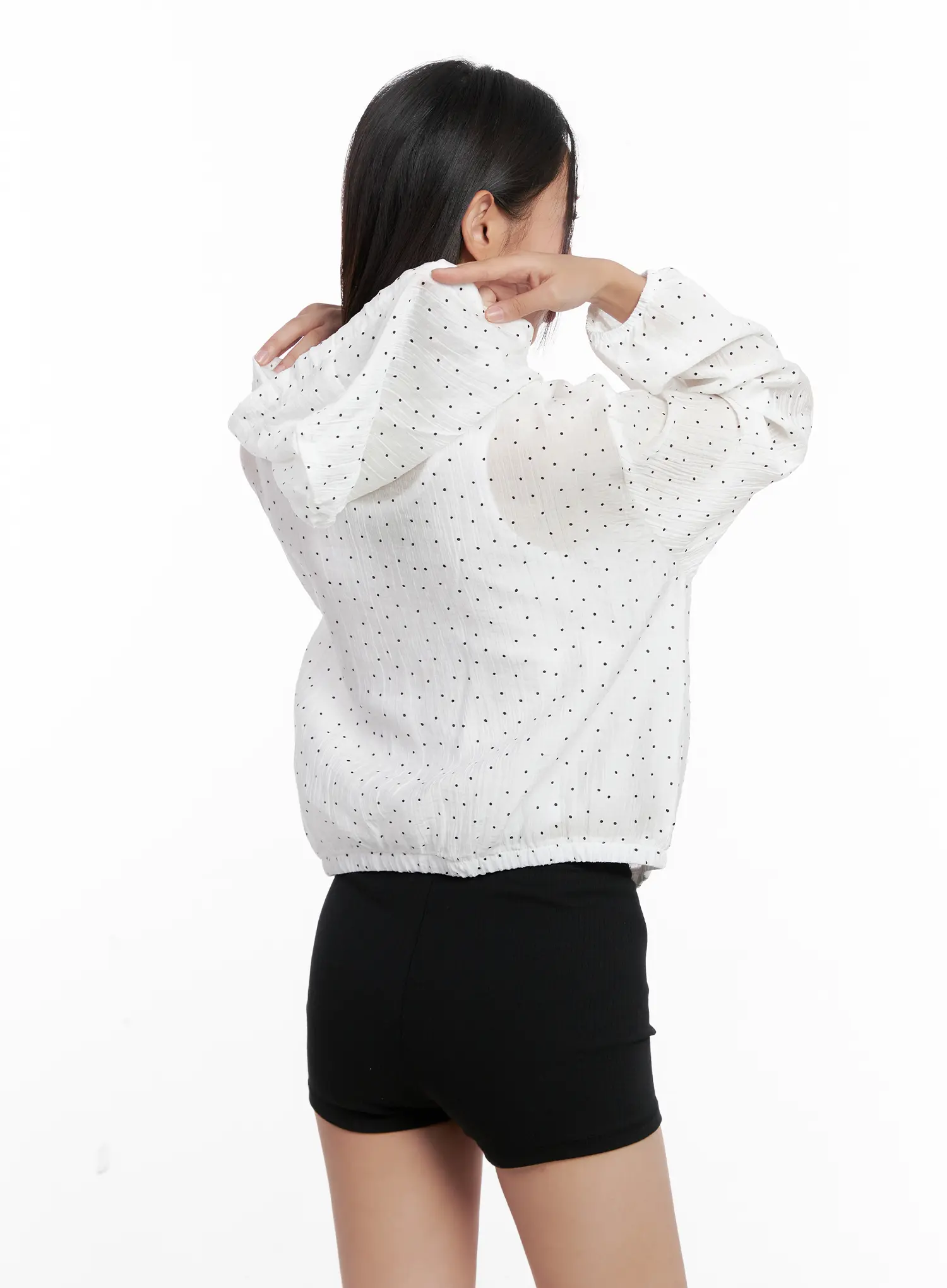 Polka-Dot Ruffle Windbreaker CL521 - Image 8