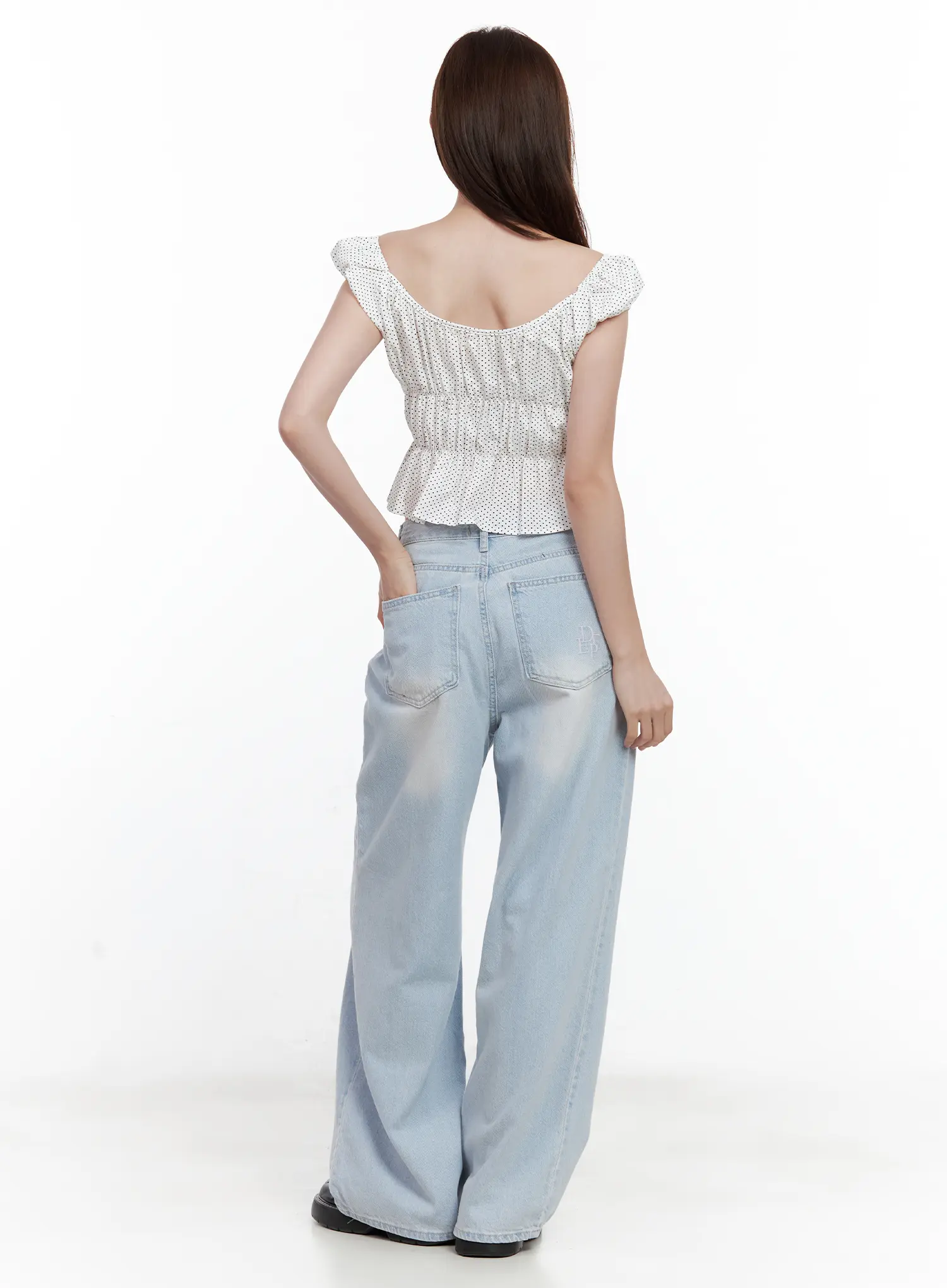 Polka Dot Sleeveless Blouse IU526 - Image 13
