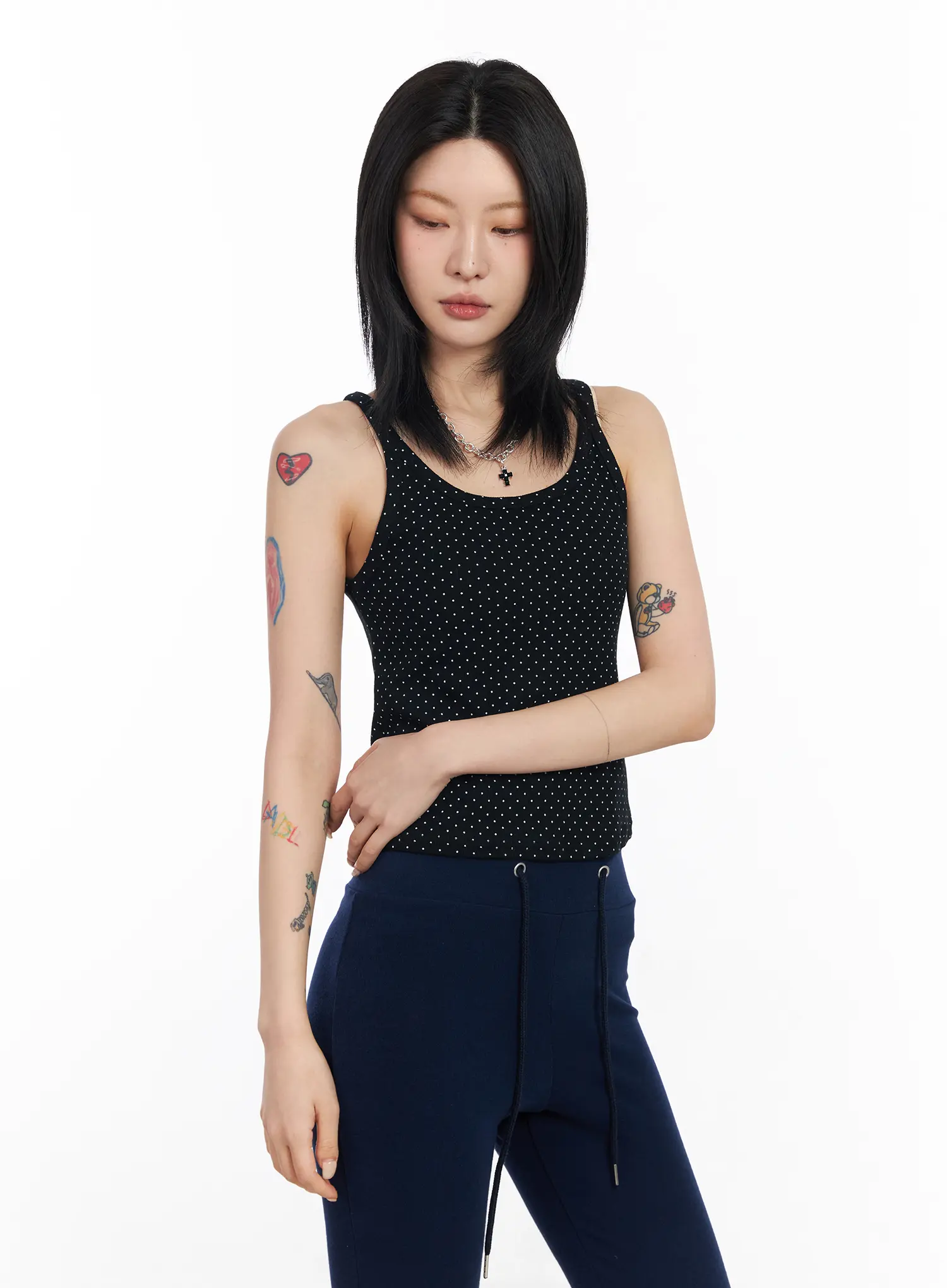 Polka Dot Sleeveless Top CF526 - Image 6