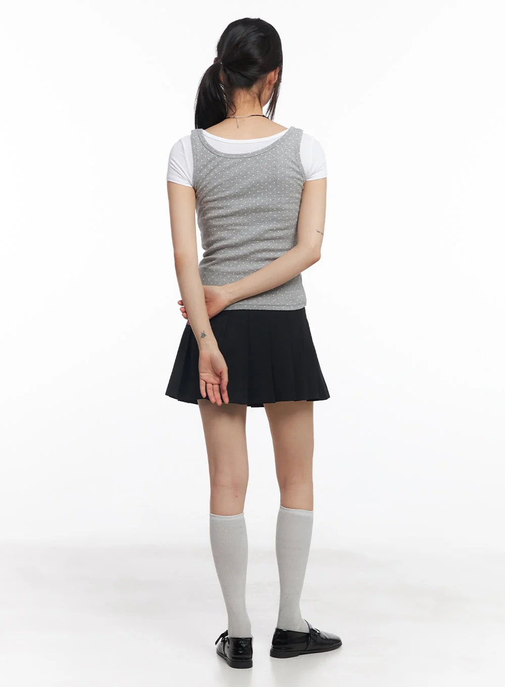 Polka Dot Slim-Fit Tank Top CY514 - Image 6