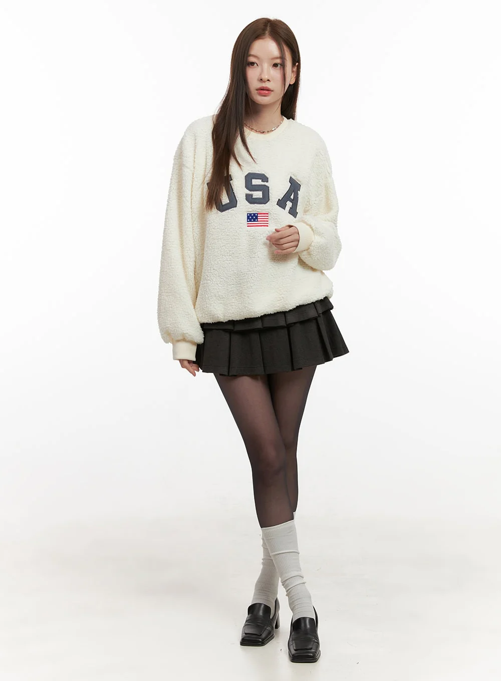 Polyester Embroidered Loose Fit Hoodie OD417 - Image 2