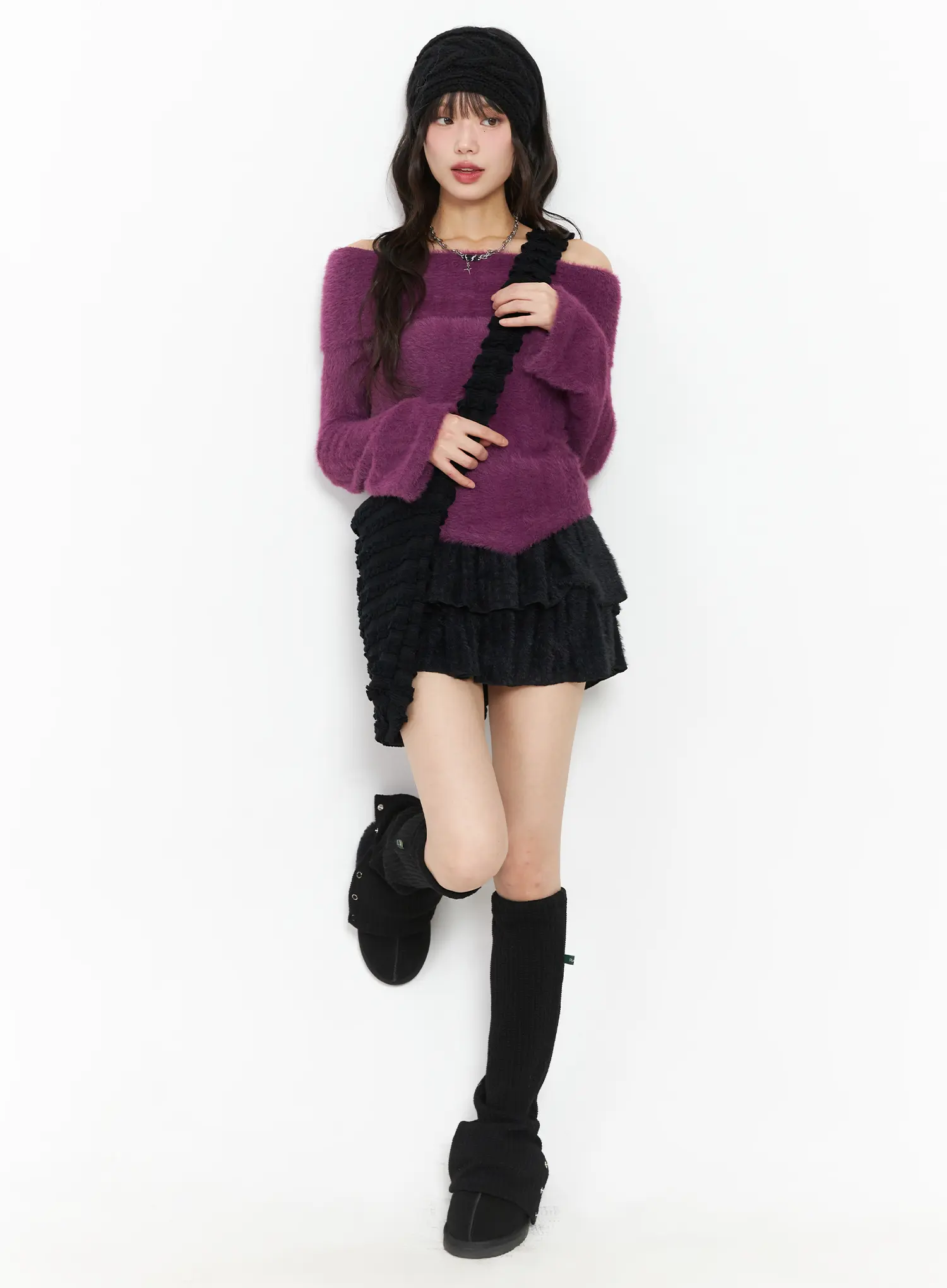 Pom-Pom Tiered Mini Skirt CD526 - Image 2