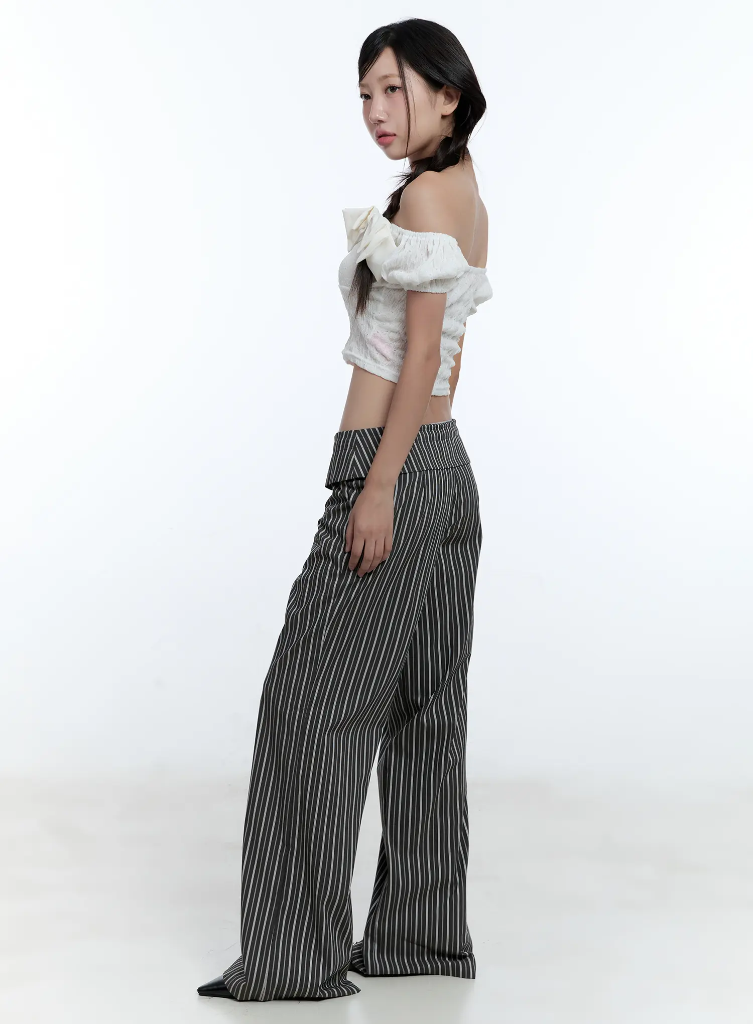 Puff-Sleeve Off-Shoulder Top CU526 - Image 4