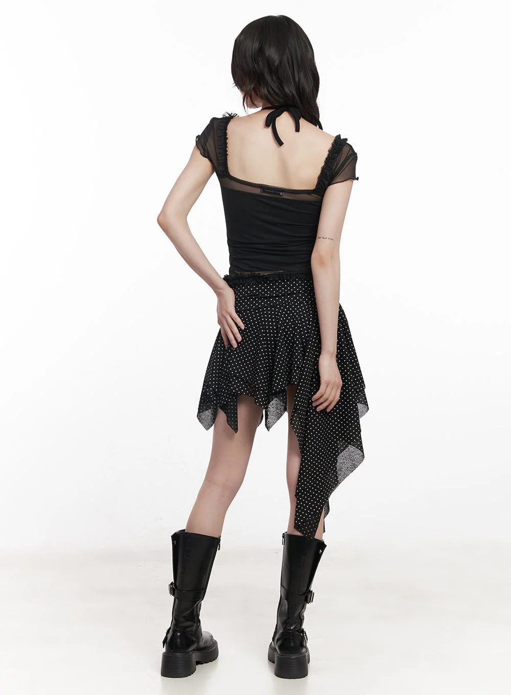 Puff Sleeve Sheer Top CY520 - Image 10