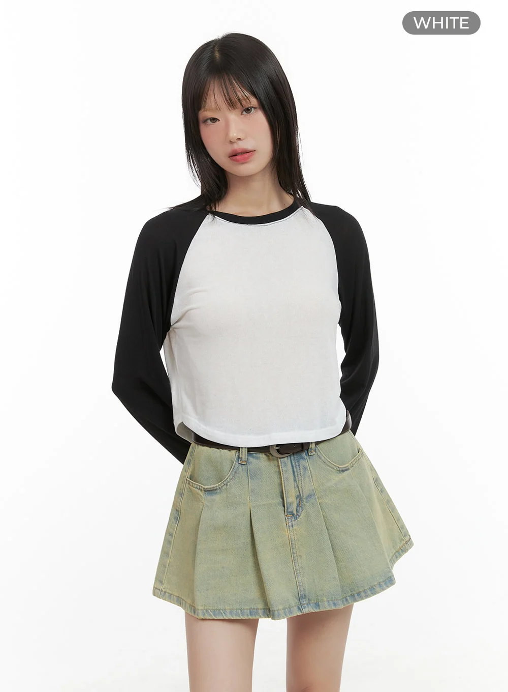 Raglan Crop Long Sleeve Top CG426 - Image 9