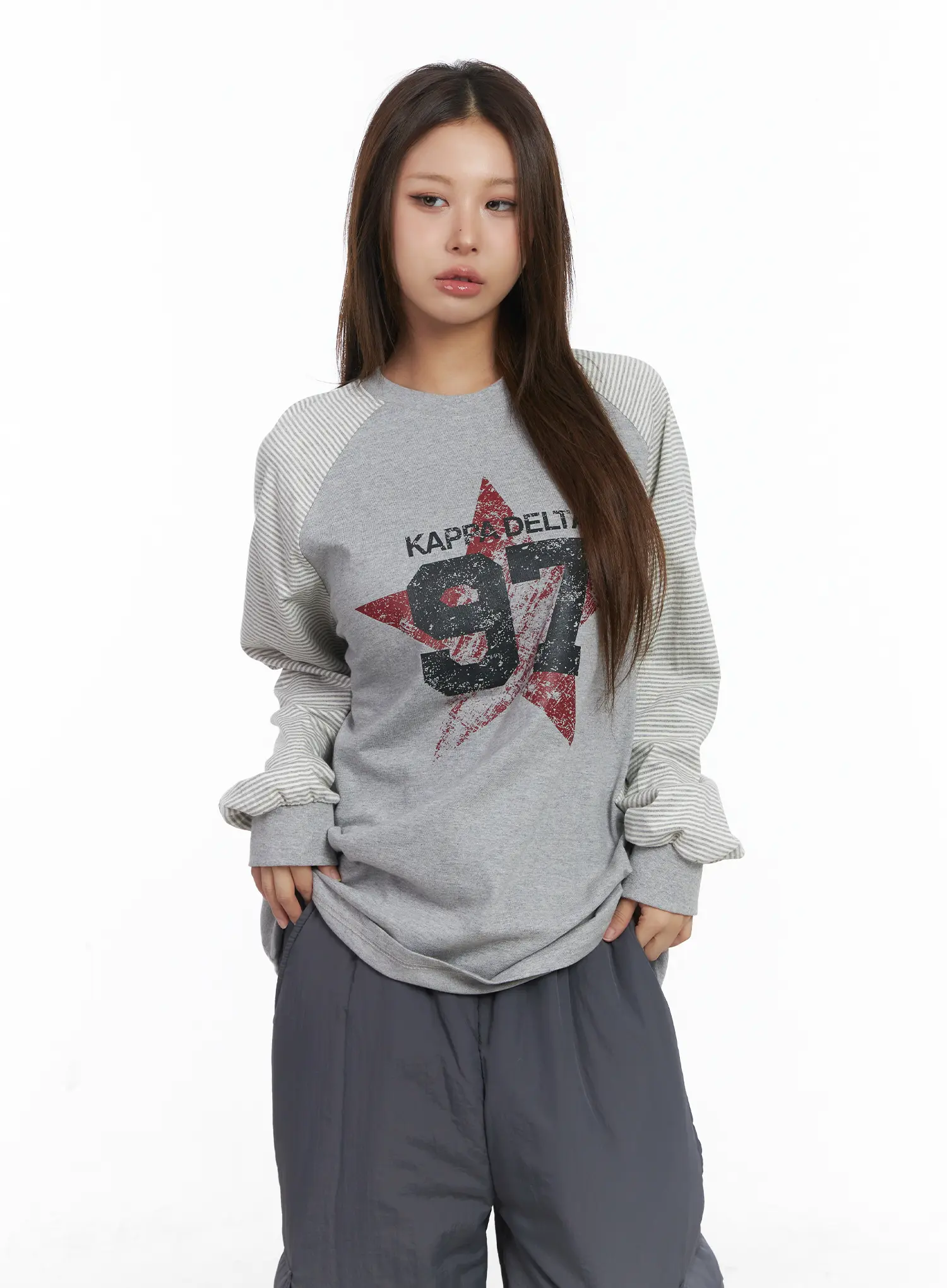 Raglan Stripe Graphic Long Sleeve CJ512 - Image 11
