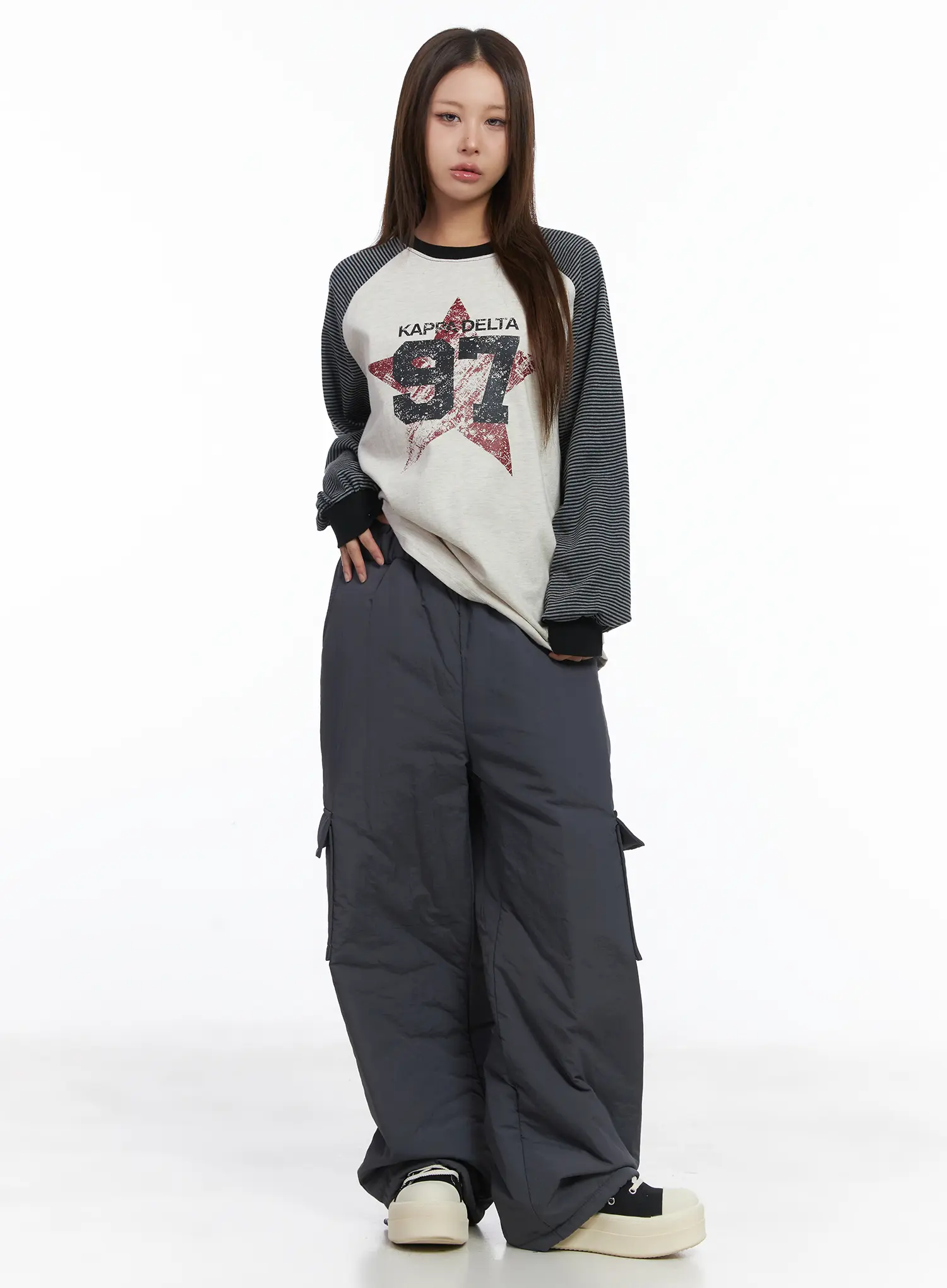 Raglan Stripe Graphic Long Sleeve CJ512 - Image 3