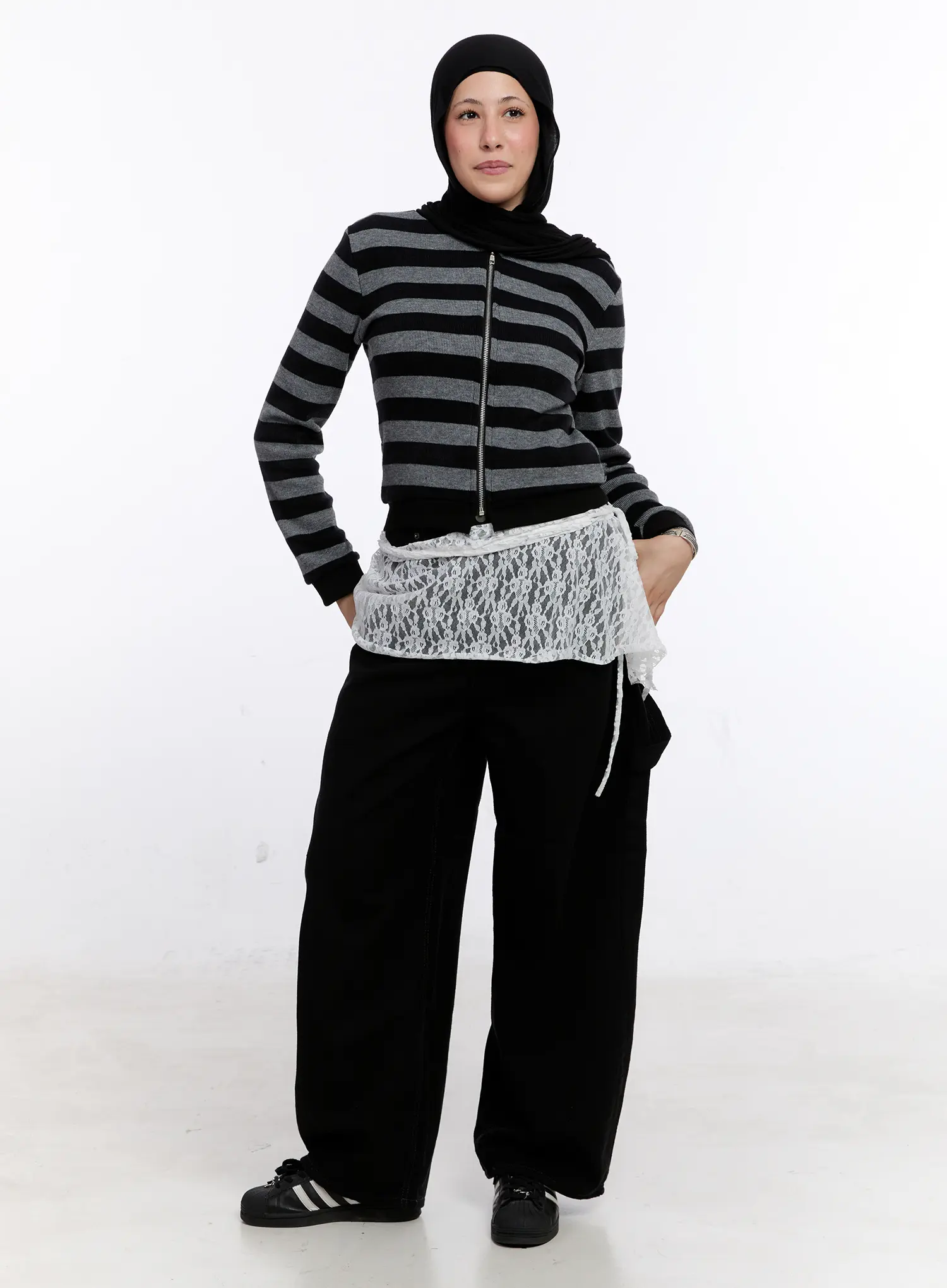 Ralph Striped Two-Way Zip-Up CS524 - Image 2