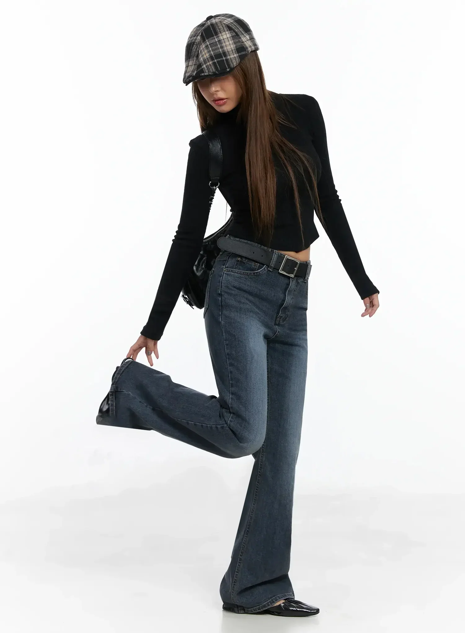 Rara Fleece Flared Jeans ID503 - Image 2