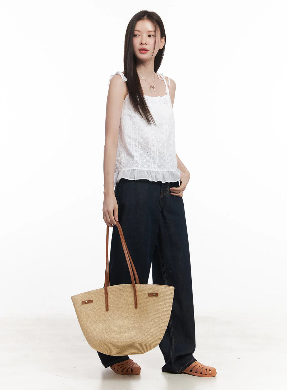 Rattan Tote Shoulder Bag IY509 - Image 8