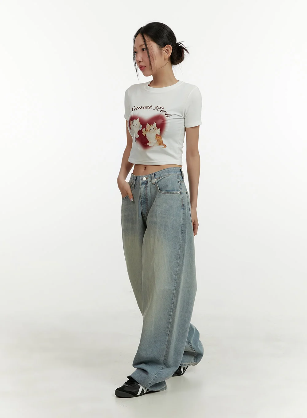Relaxed Baggy Washed Jeans CY408 - Image 4