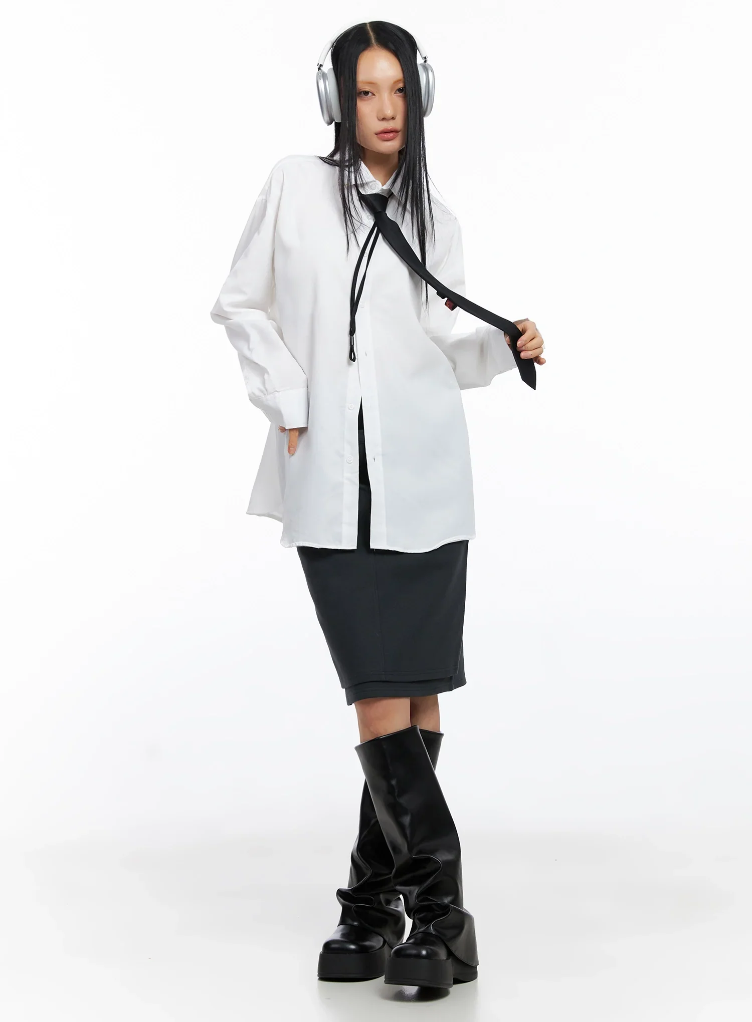 Relaxed-Fit Button Down Shirt IO517 - Image 11