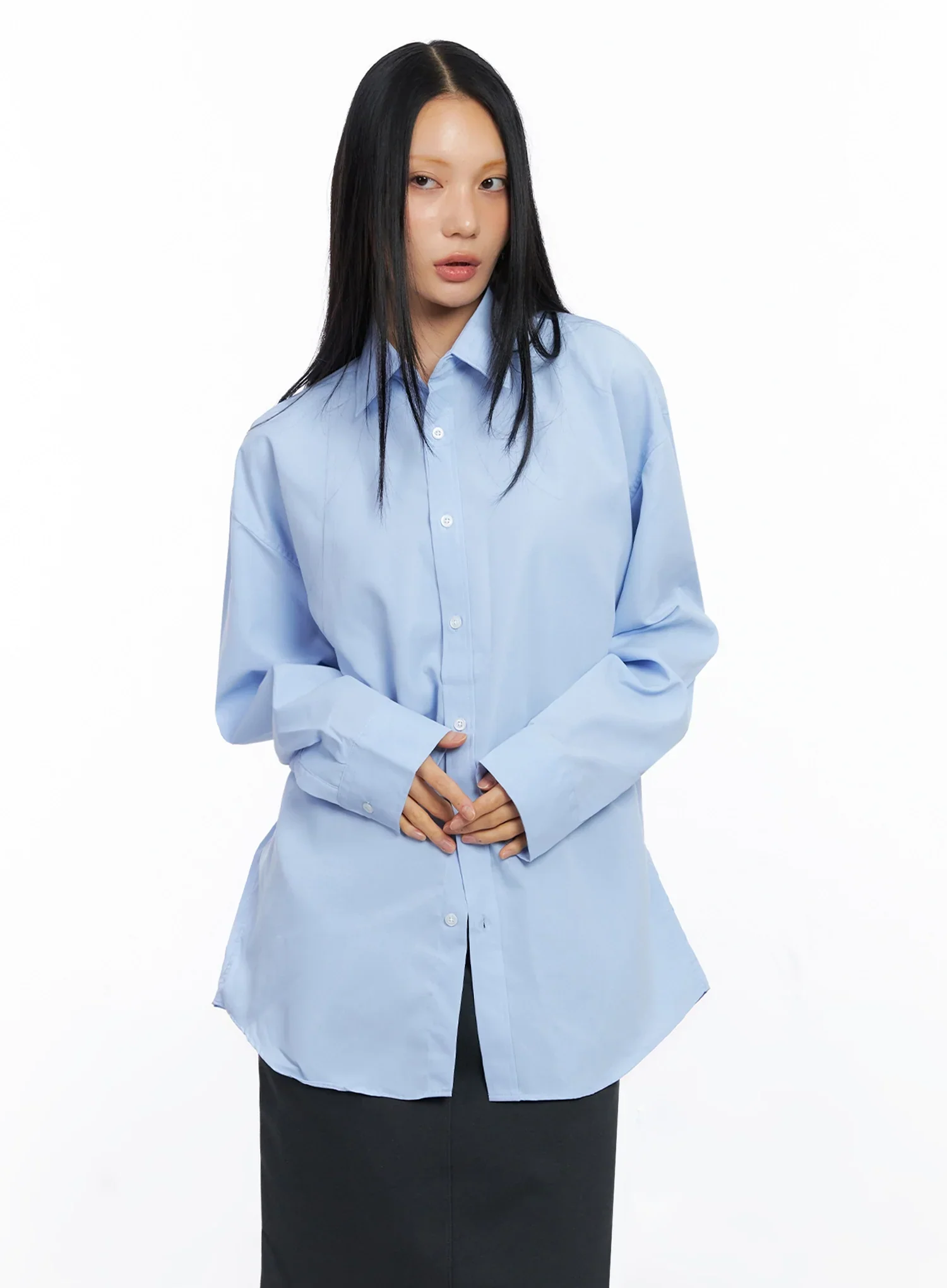 Relaxed-Fit Button Down Shirt IO517 - Image 14