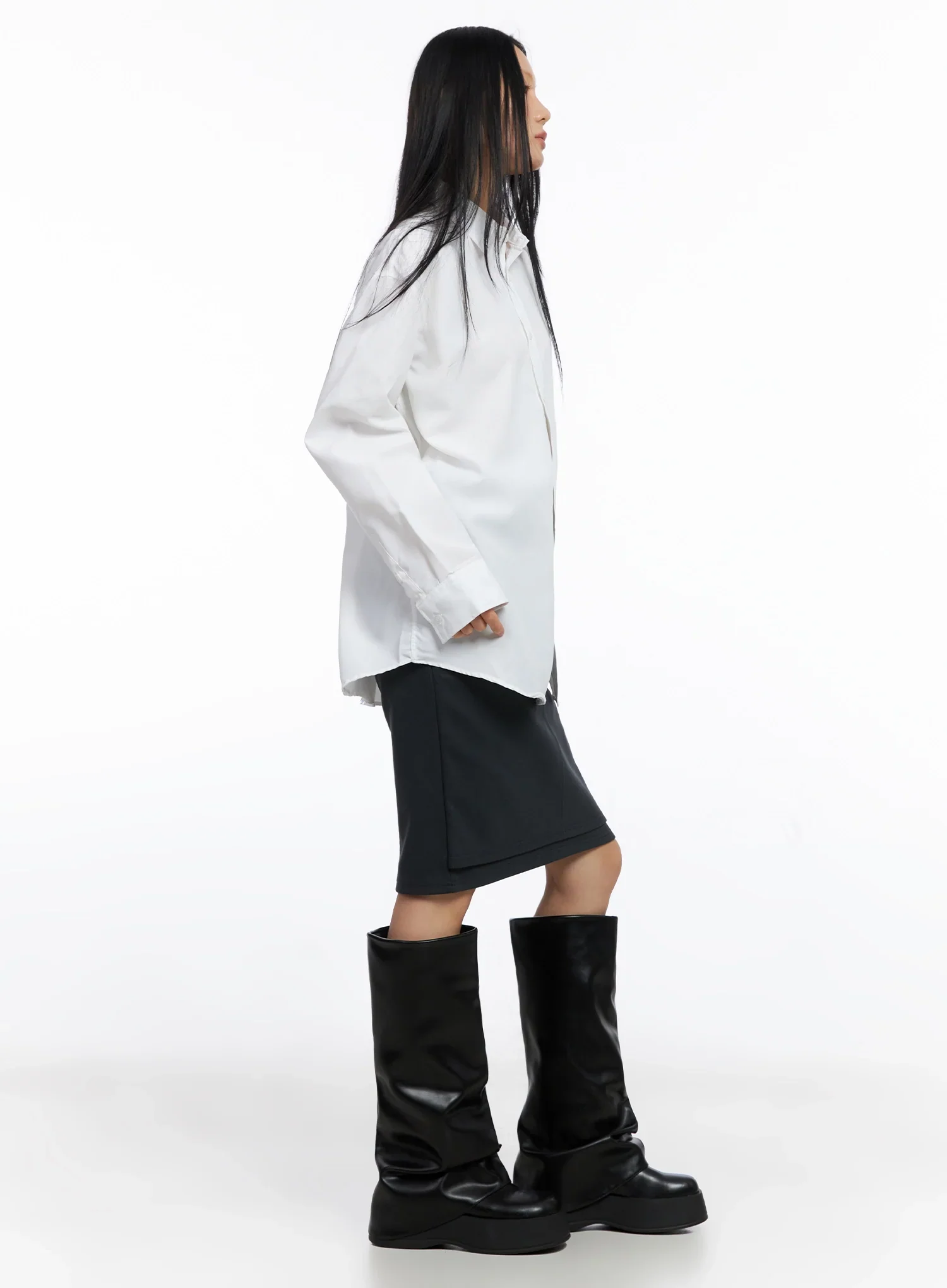 Relaxed-Fit Button Down Shirt IO517 - Image 9
