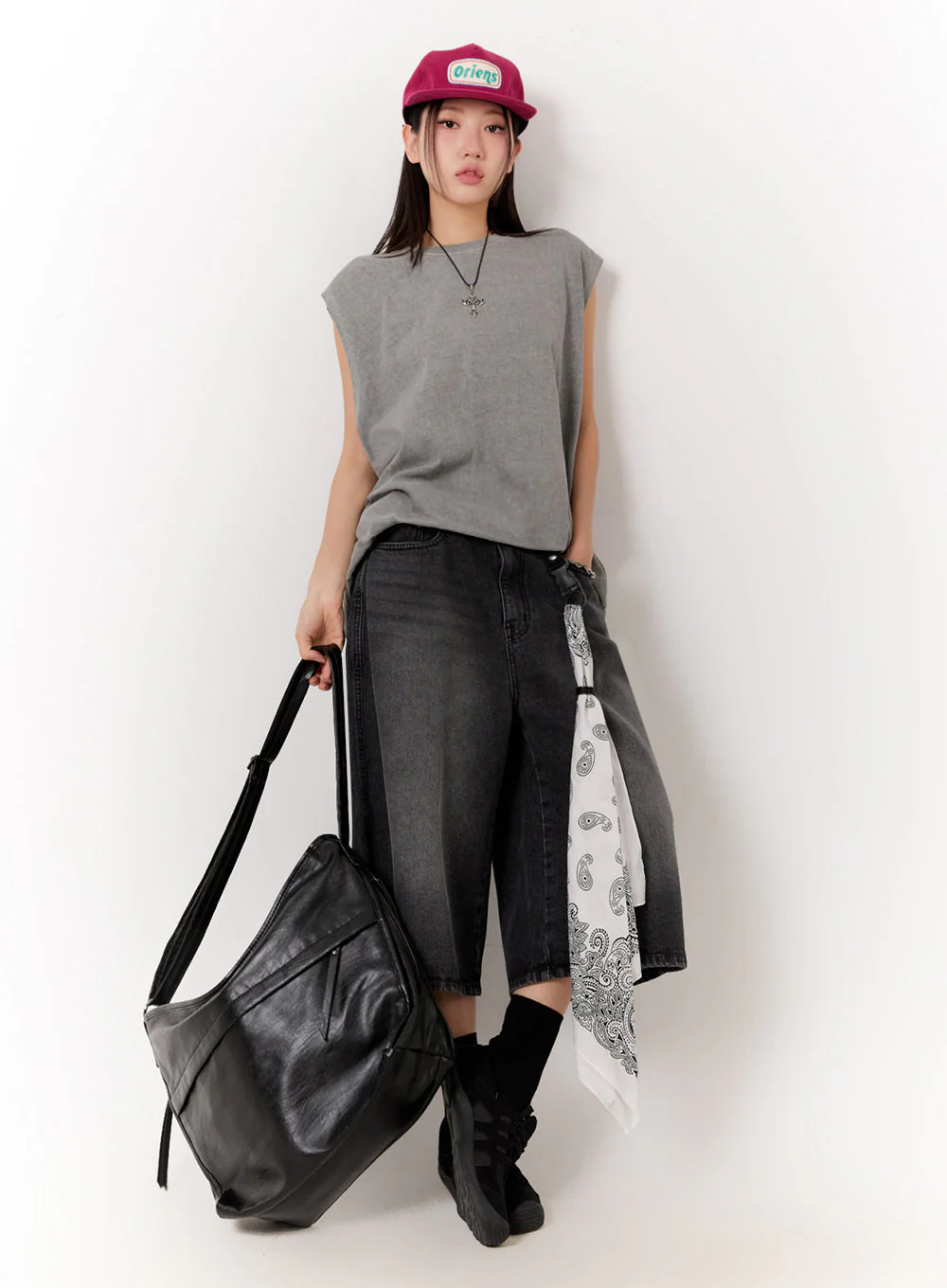 Relaxed-Fit Washed Tank Top IU509 - Image 14