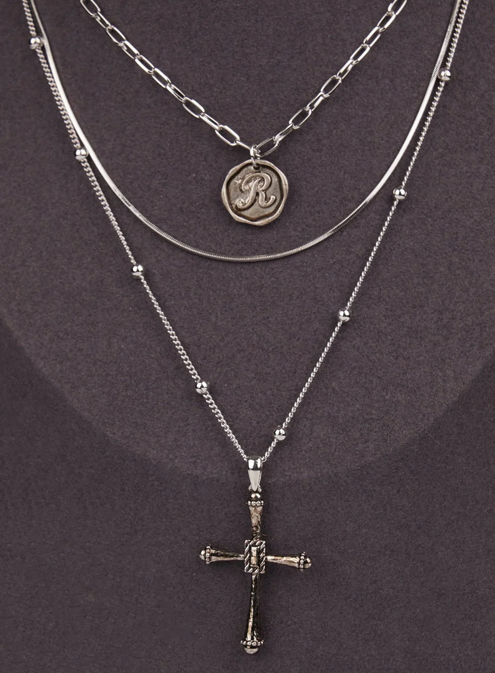 Reverie RCross Triple Layer Necklace IM528 - Image 4