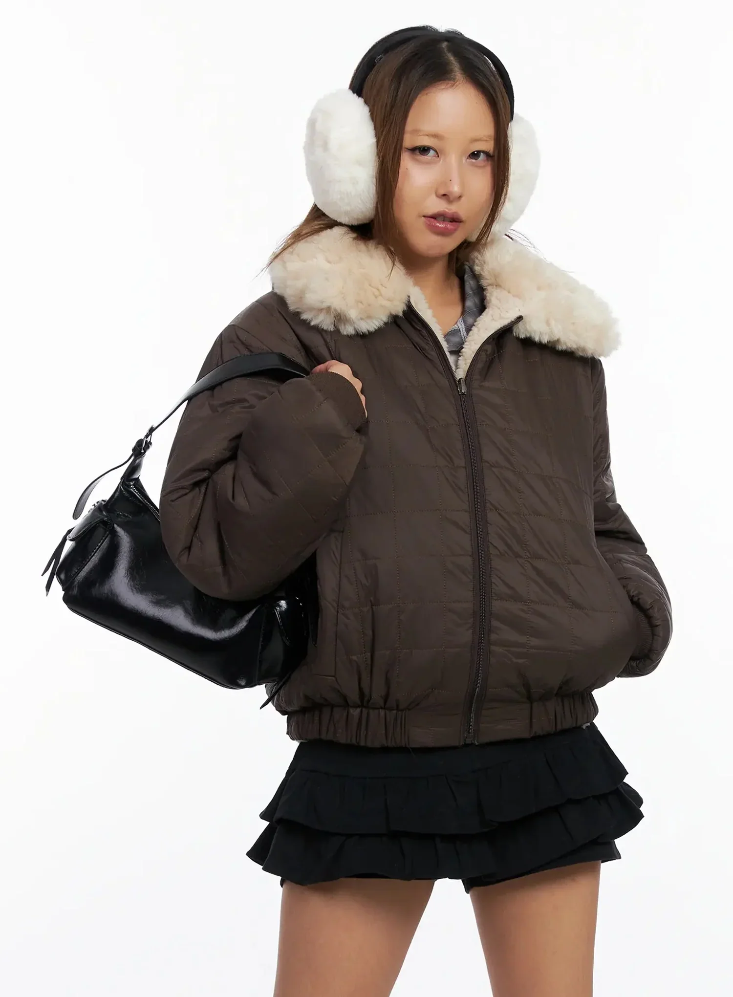 Reversible Quilted Bomber Jacket IN528