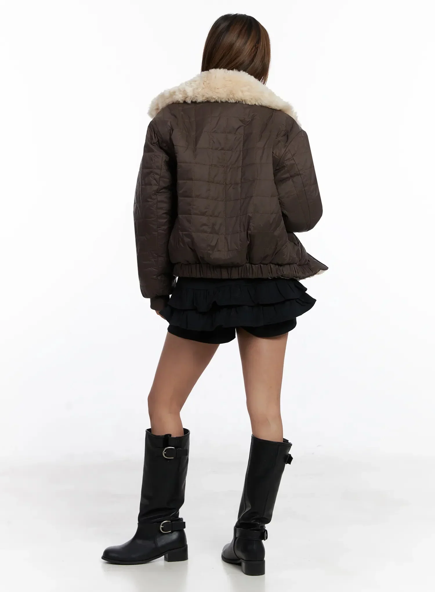 Reversible Quilted Bomber Jacket IN528 - Image 12