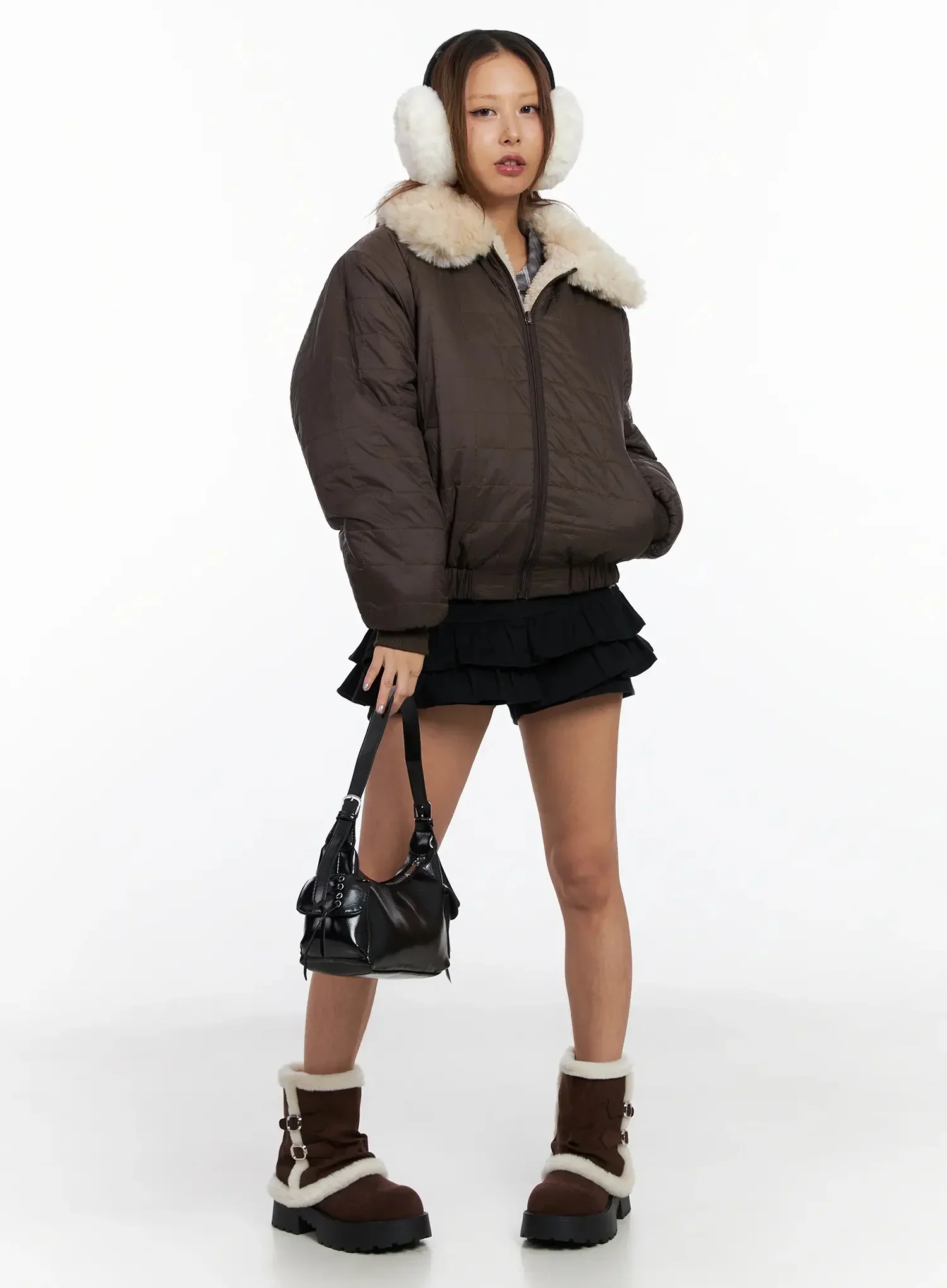 Reversible Quilted Bomber Jacket IN528 - Image 14