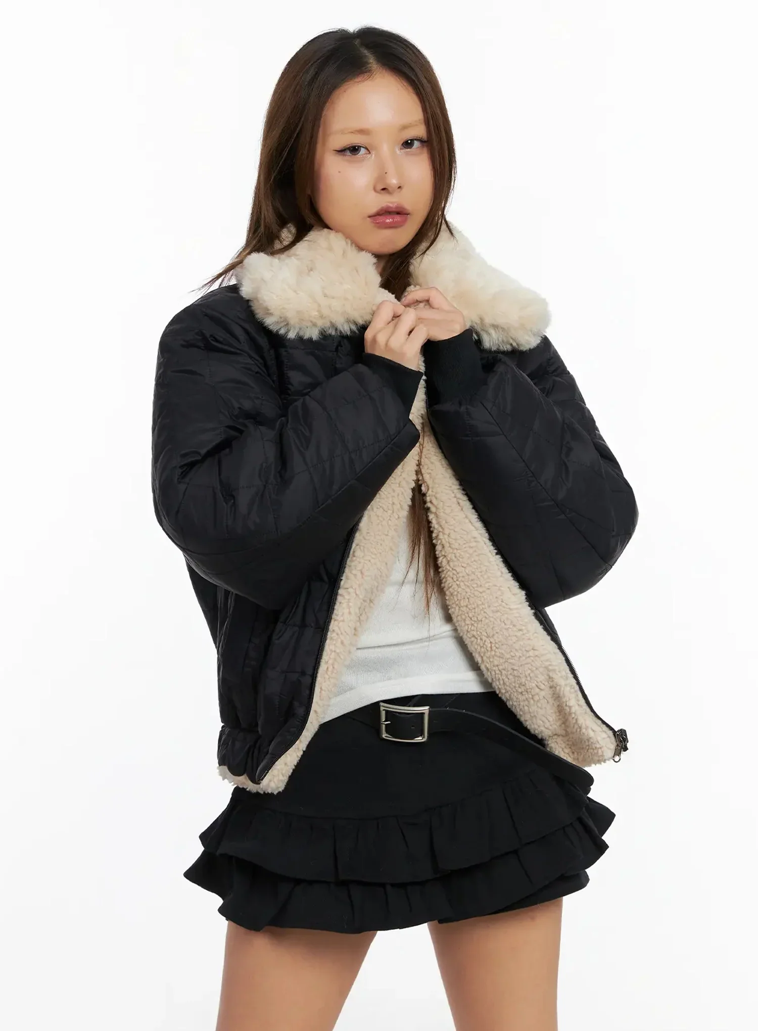 Reversible Quilted Bomber Jacket IN528 - Image 15