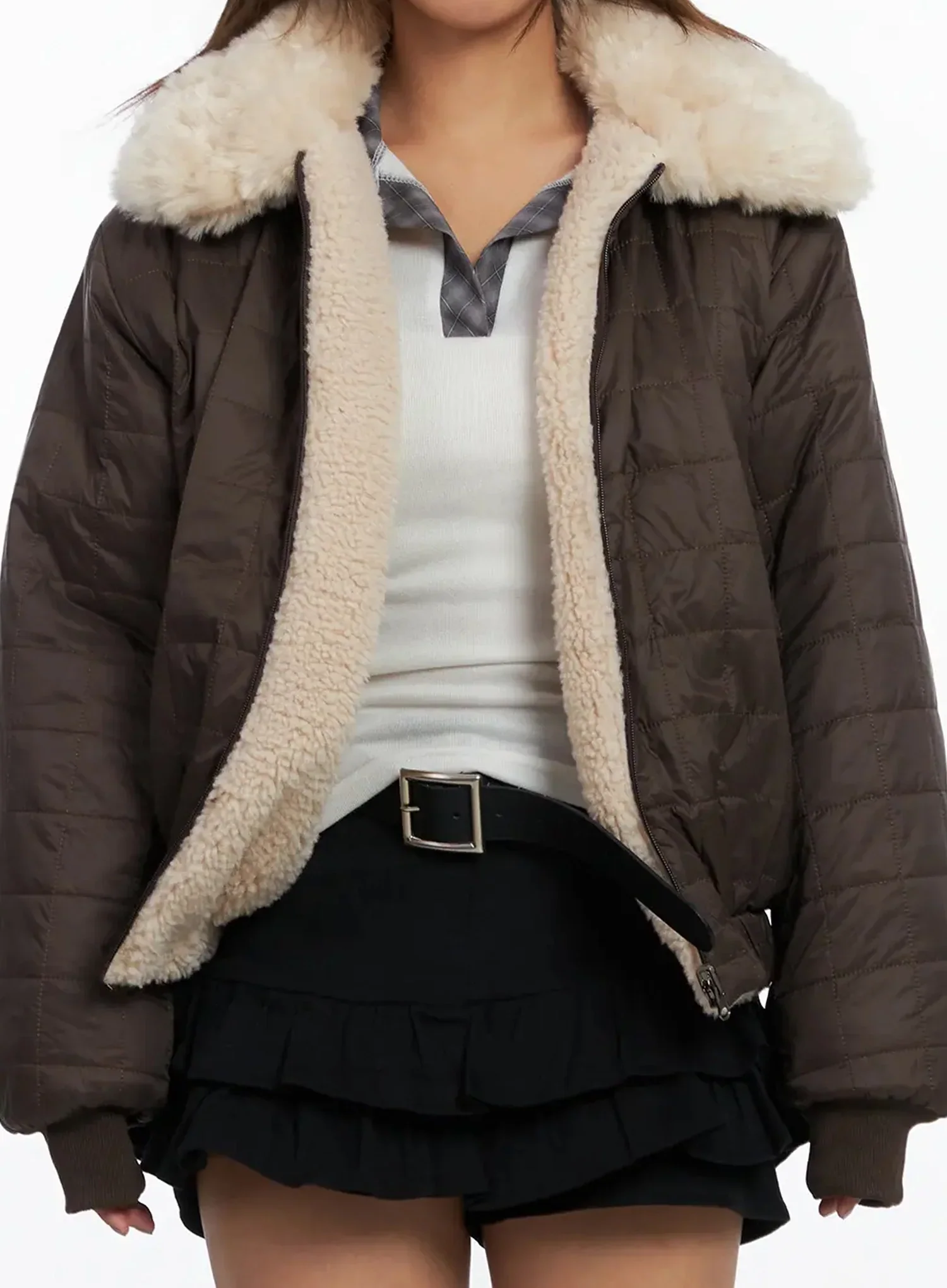 Reversible Quilted Bomber Jacket IN528 - Image 4