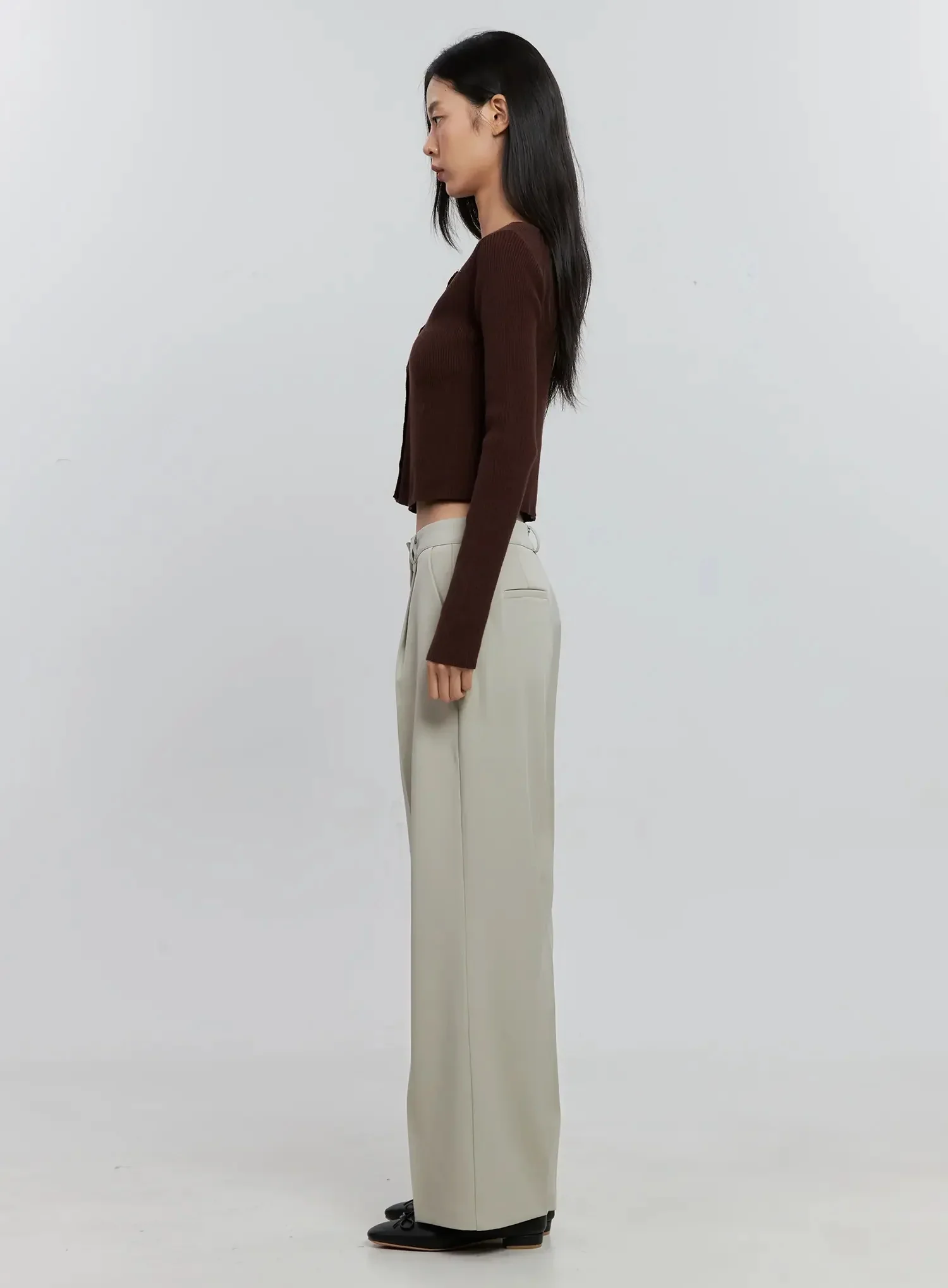 Ribbed Button-Up Cardigan IS516 - Image 8