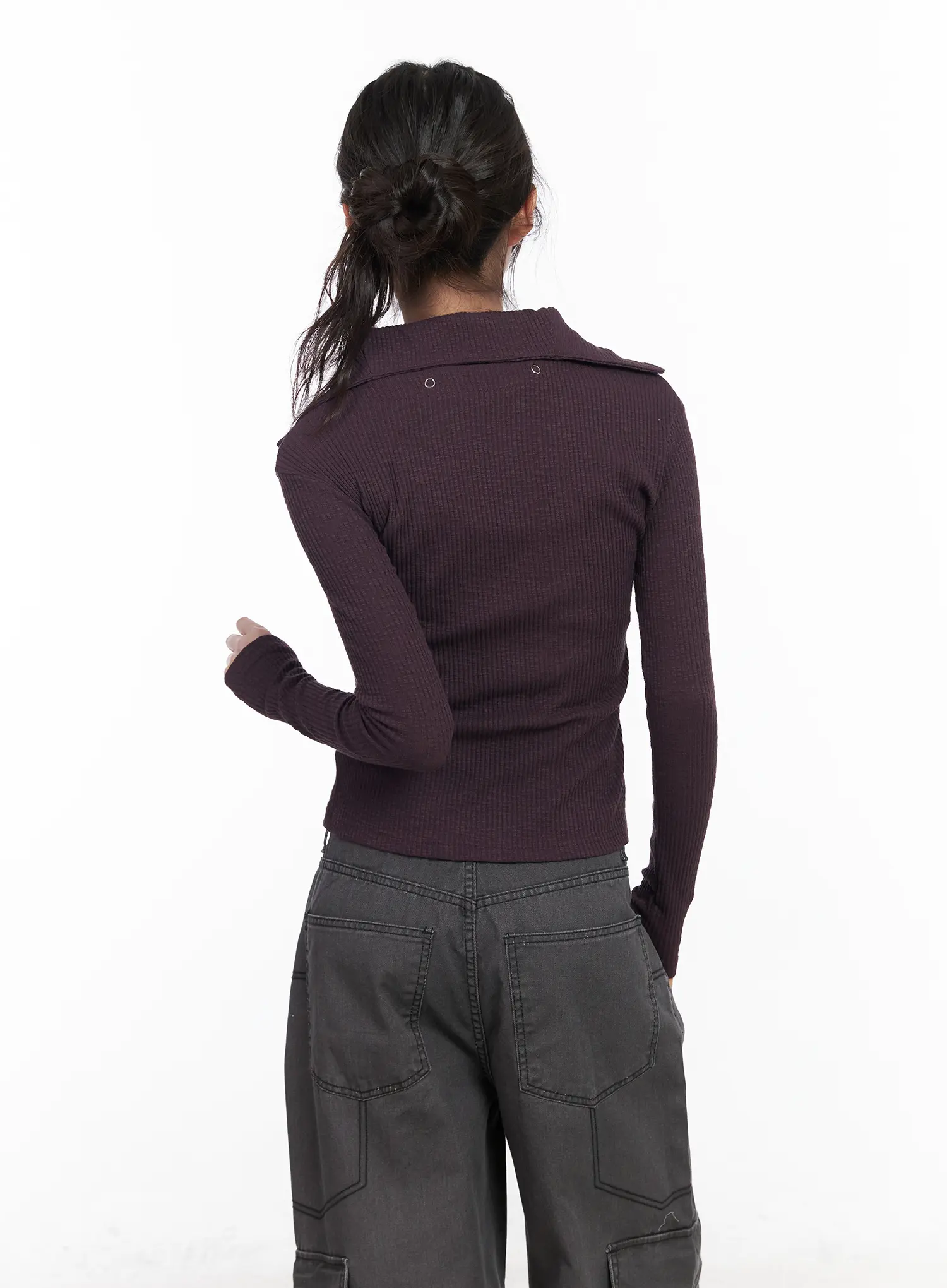 Ribbed Button-Up Knit Cardigan CM526 - Image 10