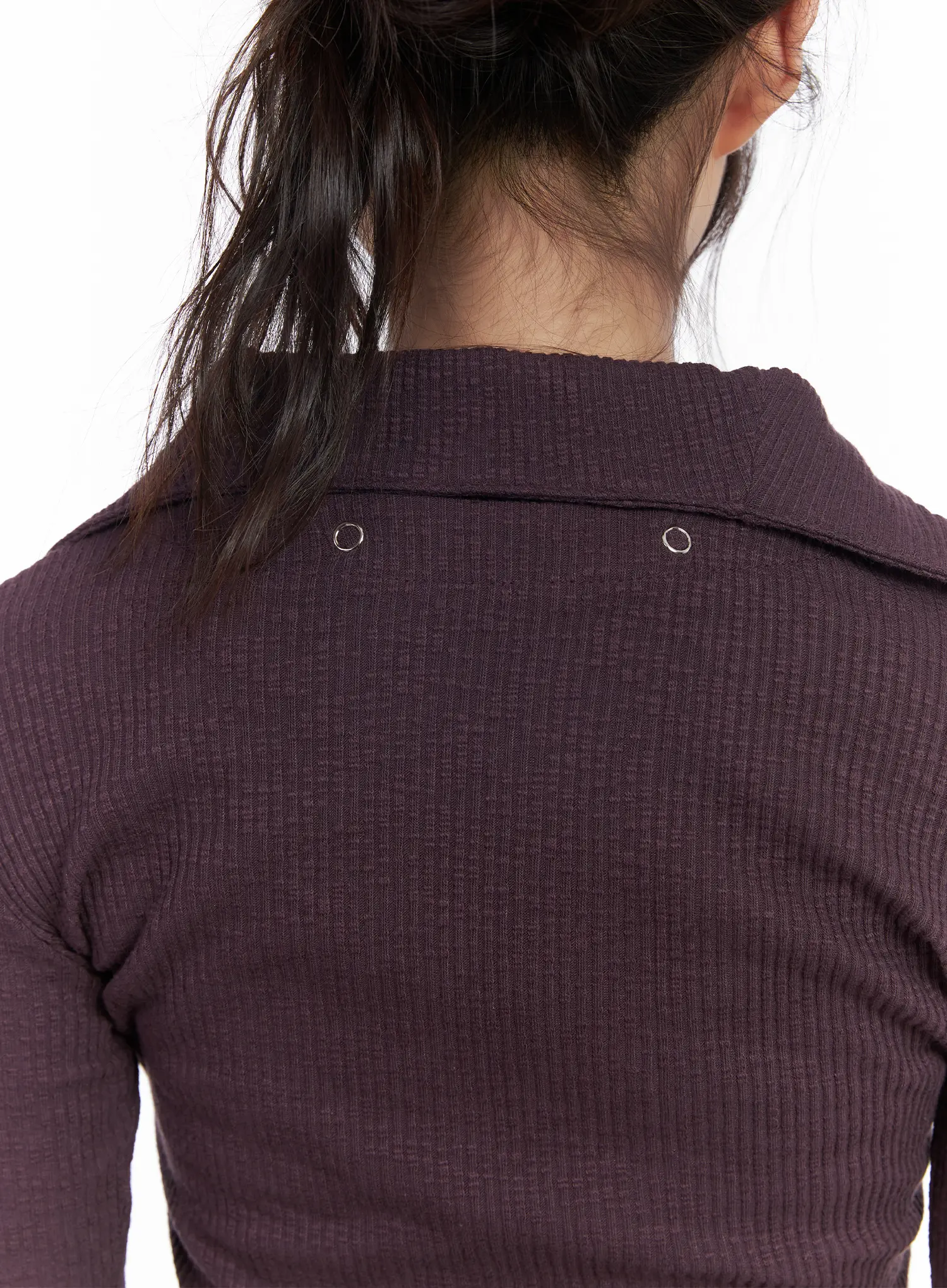 Ribbed Button-Up Knit Cardigan CM526 - Image 9
