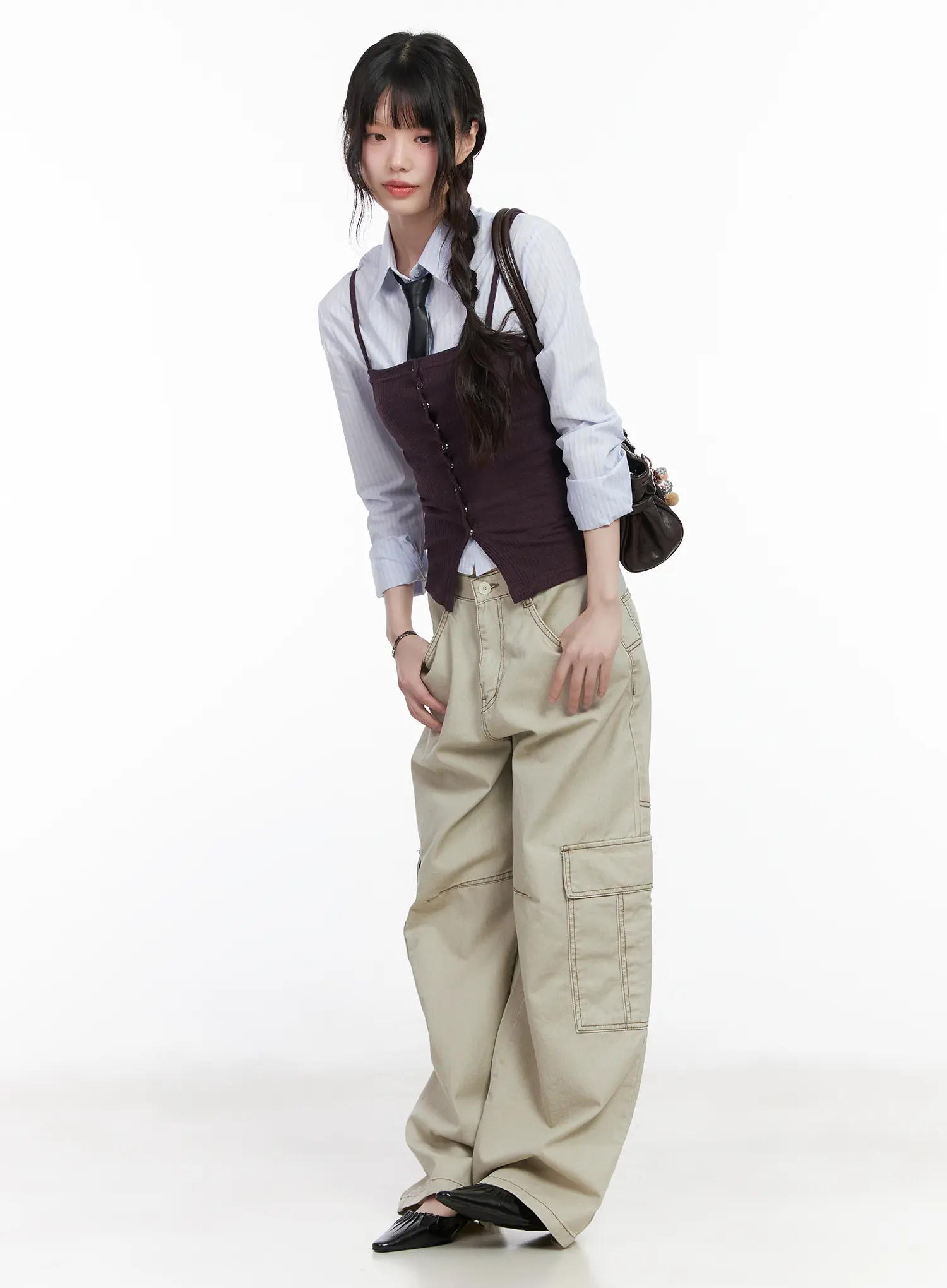 Ribbed Buttoned Tank Top CM526 - Image 11