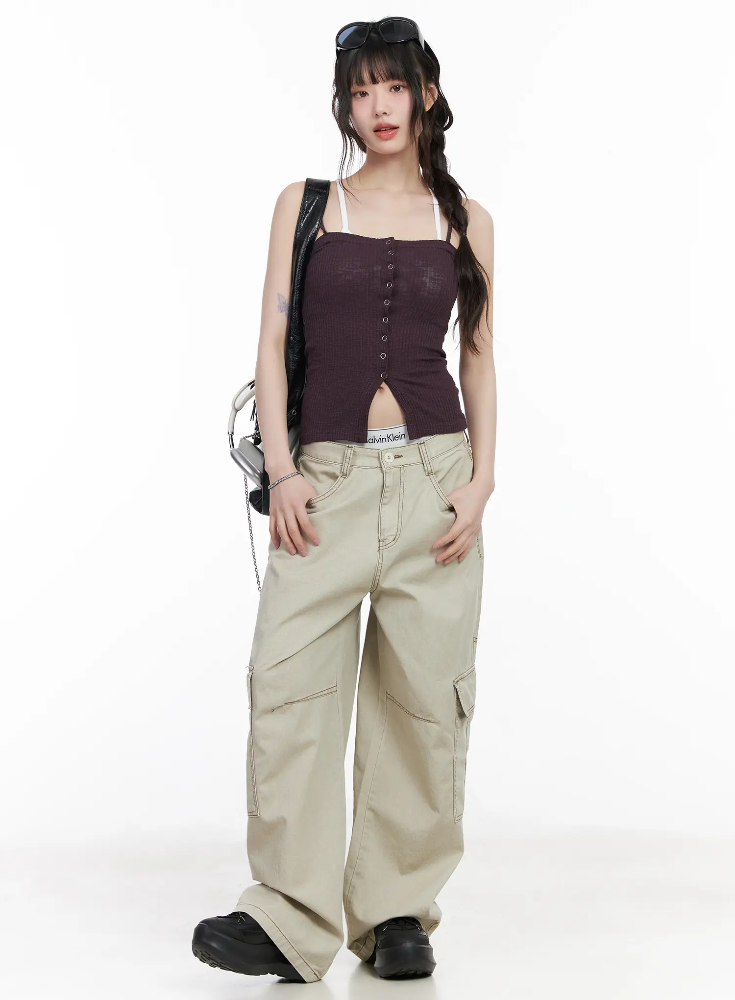 Ribbed Buttoned Tank Top CM526 - Image 3