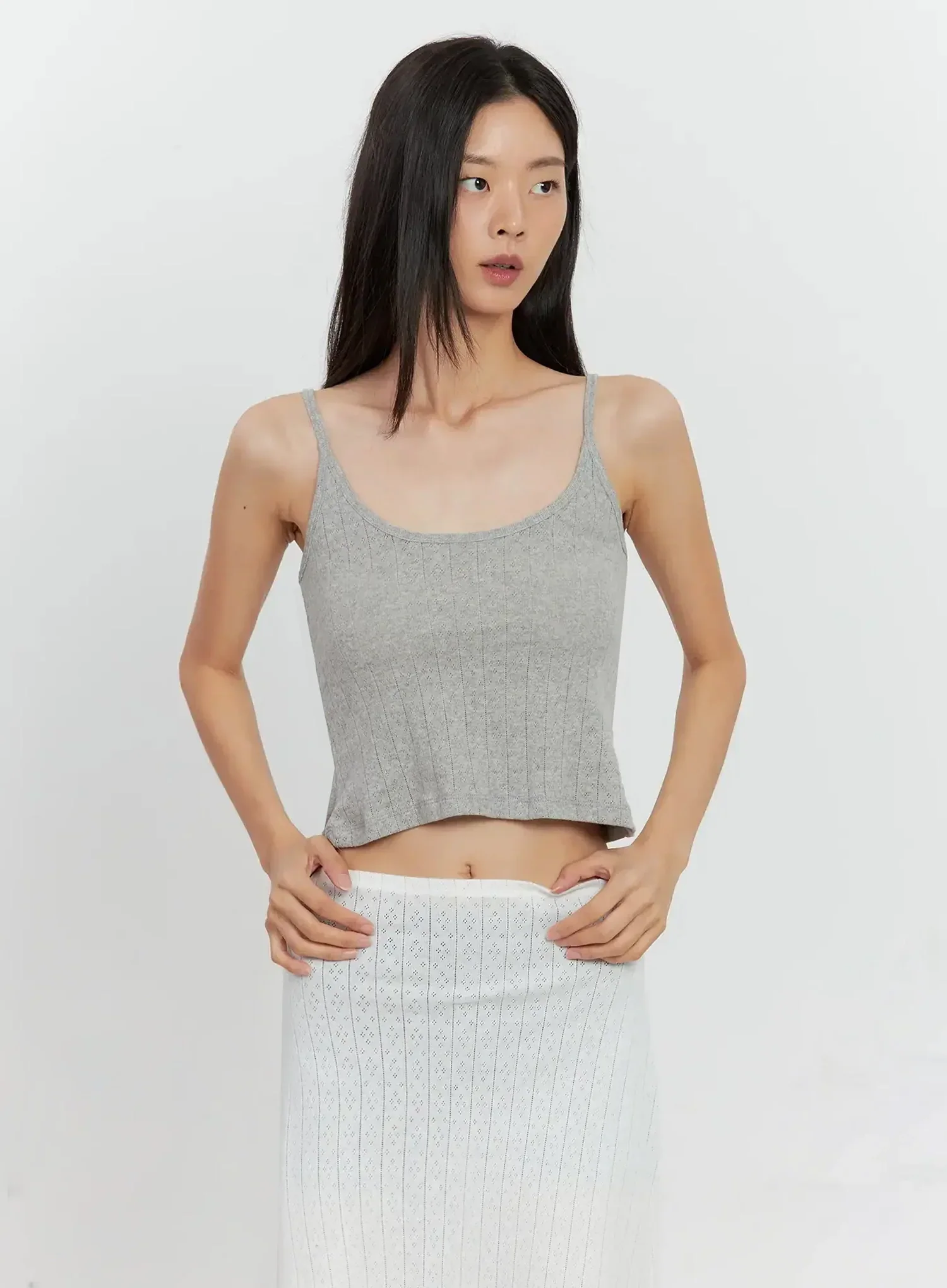 Ribbed Eyelet Tank Top IL528 - Image 8