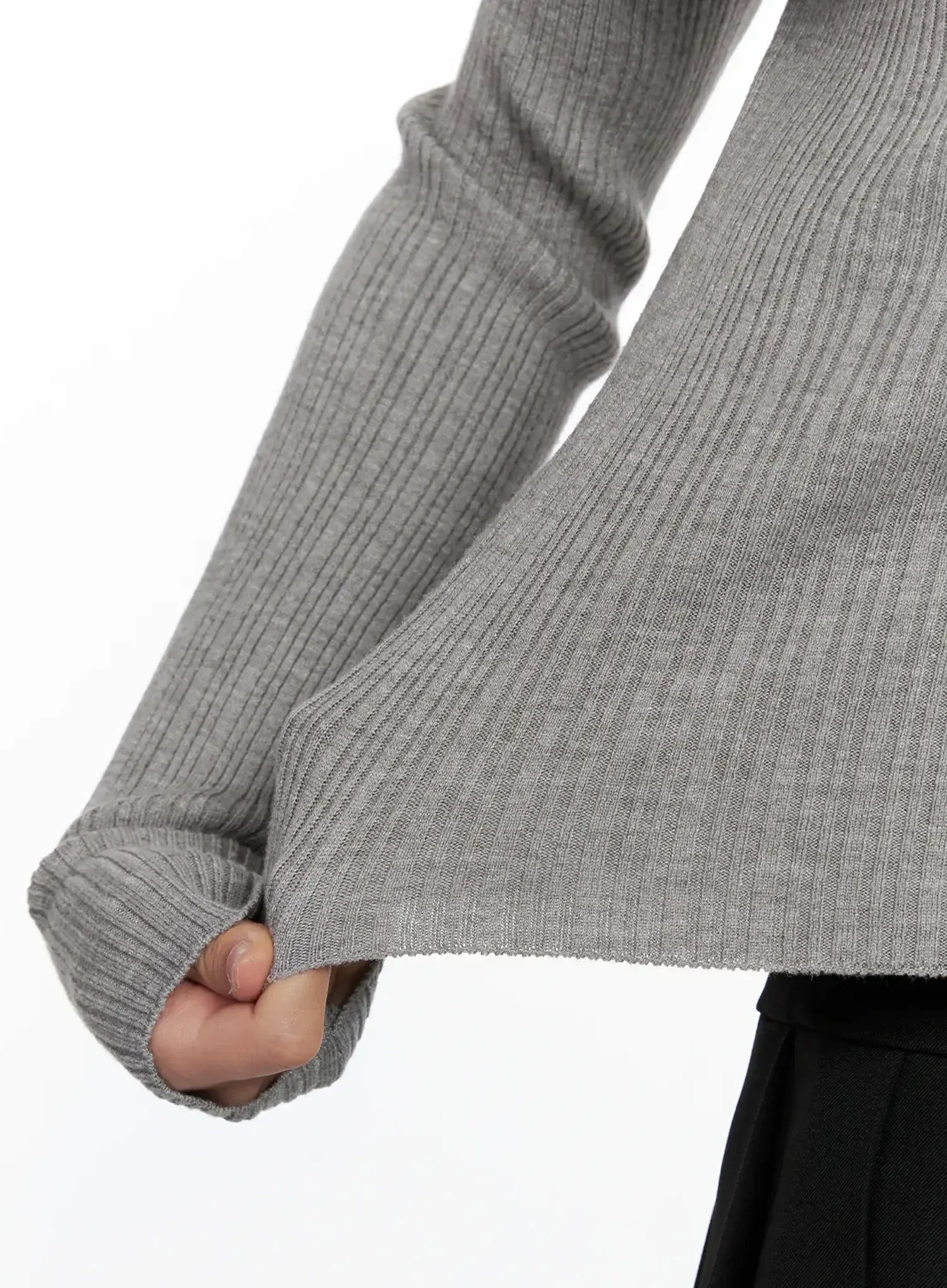 Ribbed Folded Off-Shoulder Top IG527 - Image 4