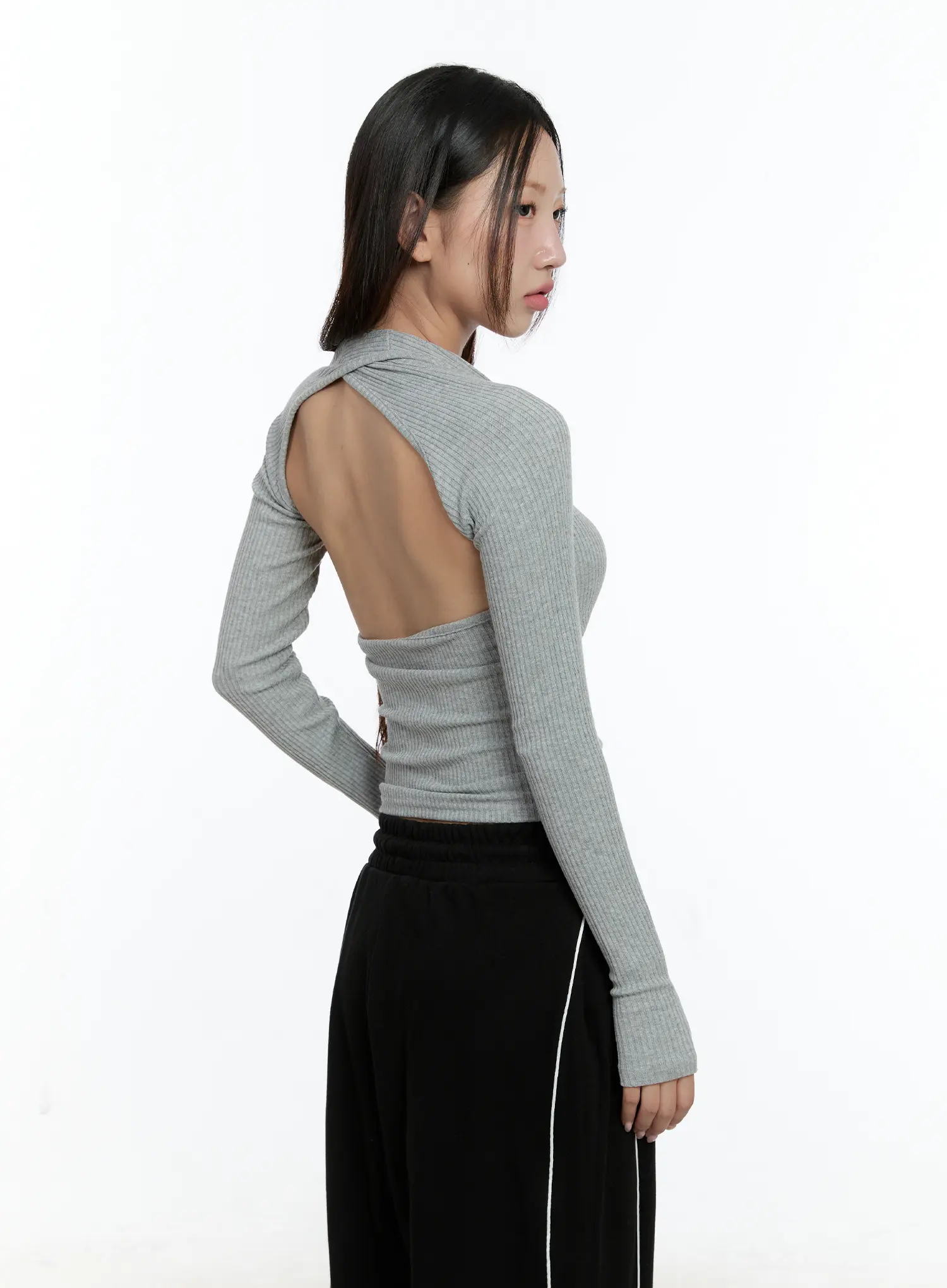 Ribbed Halter Top Bolero Set CS517 - Image 7