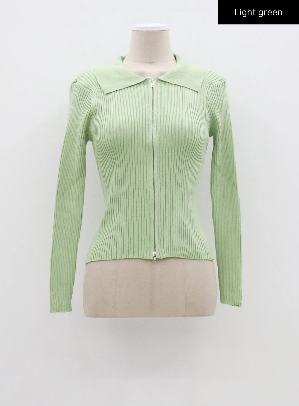 Ribbed Knit Zip-Up CF324 - Image 19
