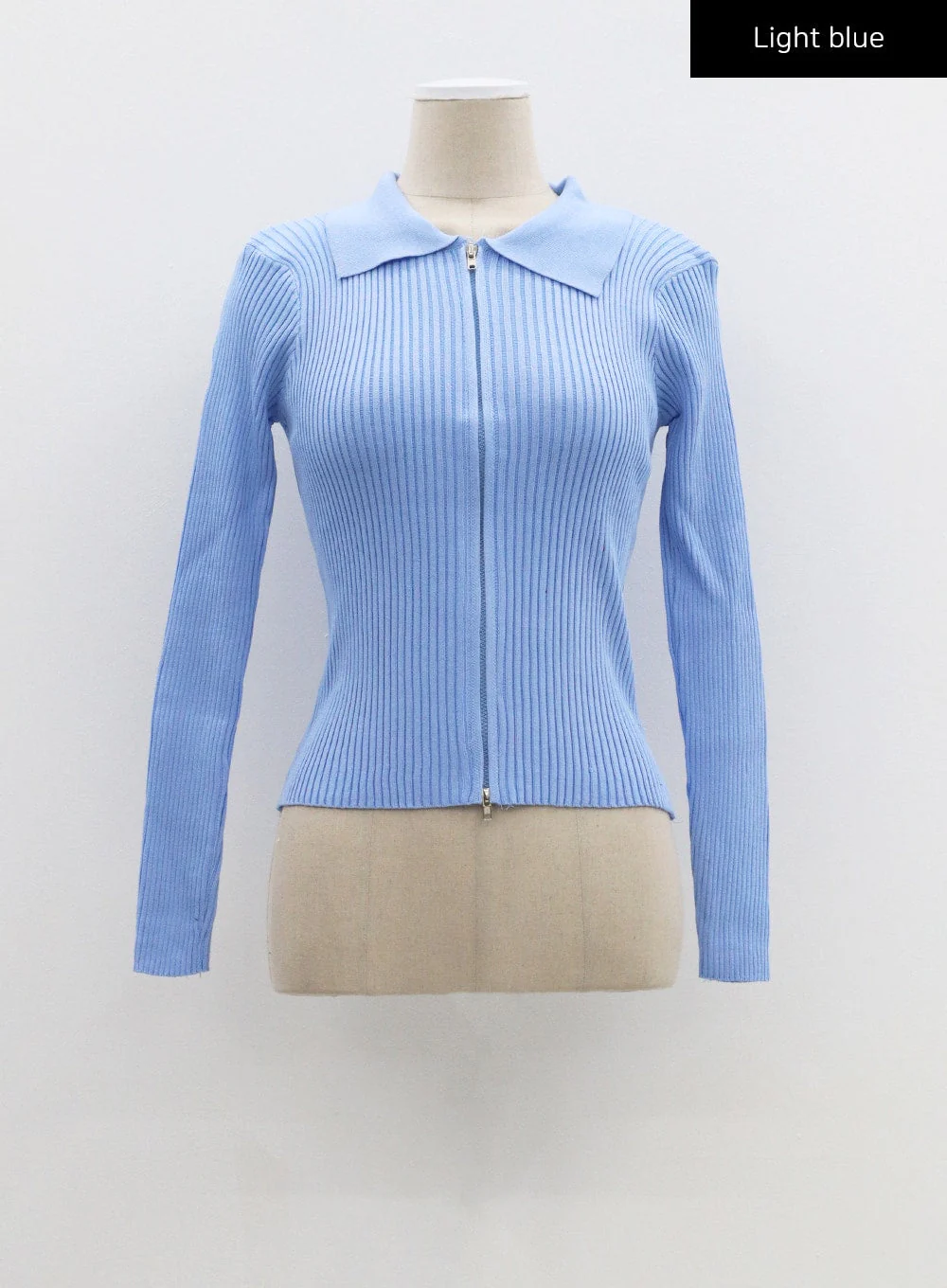 Ribbed Knit Zip-Up CF324 - Image 21