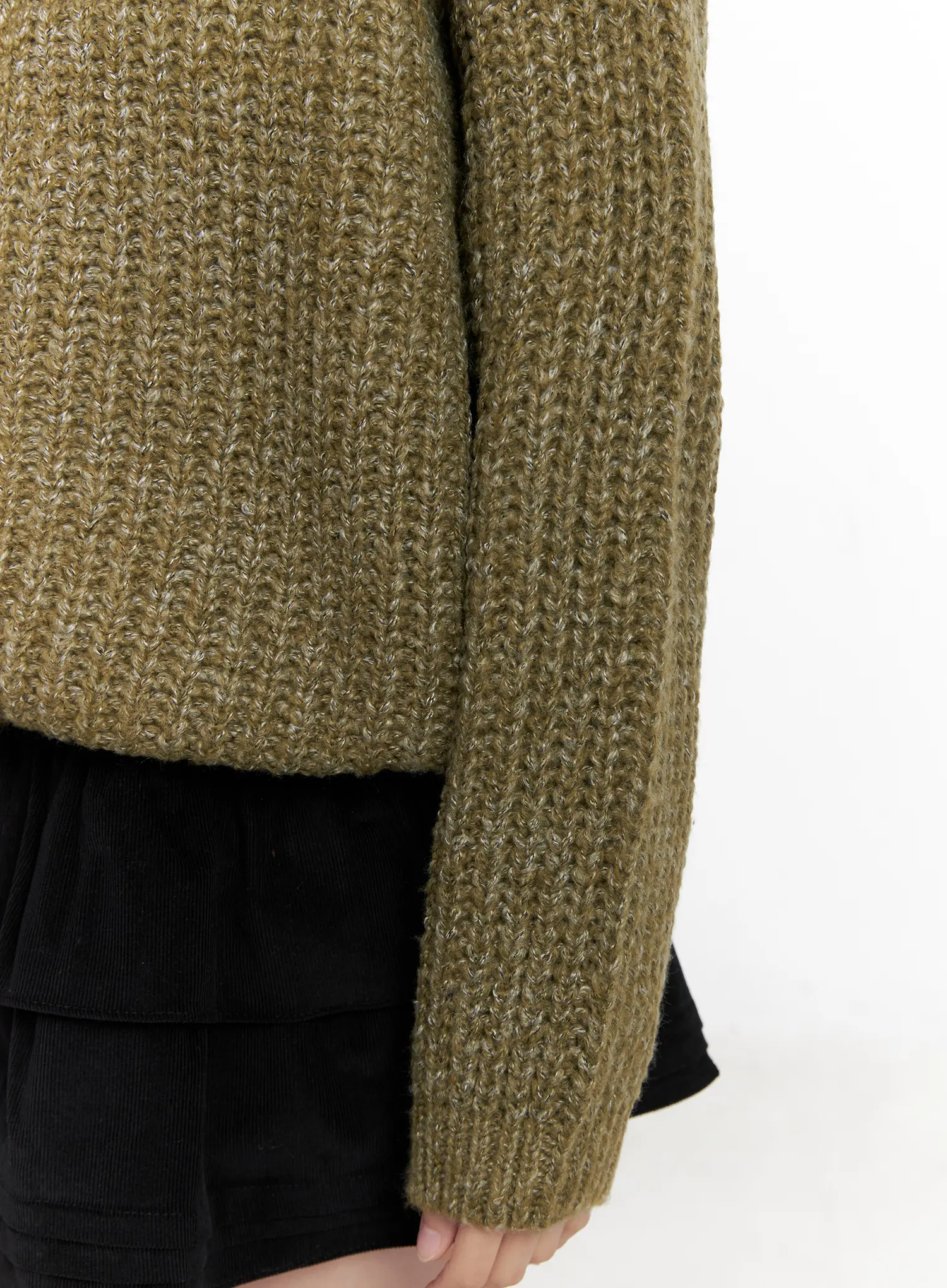 Ribbed Knit Zip-Up CO531 - Image 4
