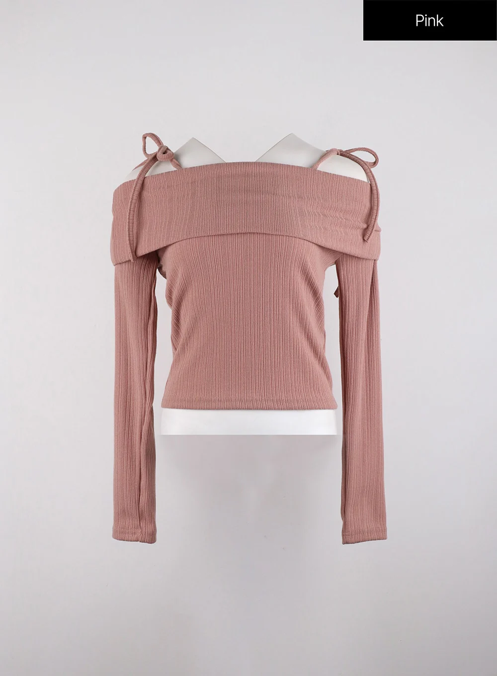 Ribbed Off-Shoulder Long Sleeve Top ID315 - Image 10