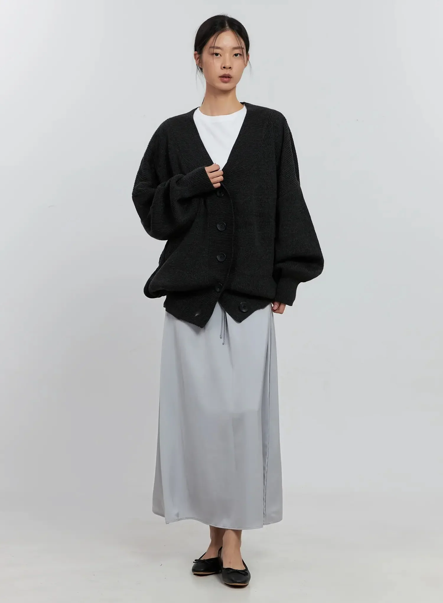 Ribbed Oversized Cardigan IS516 - Image 16