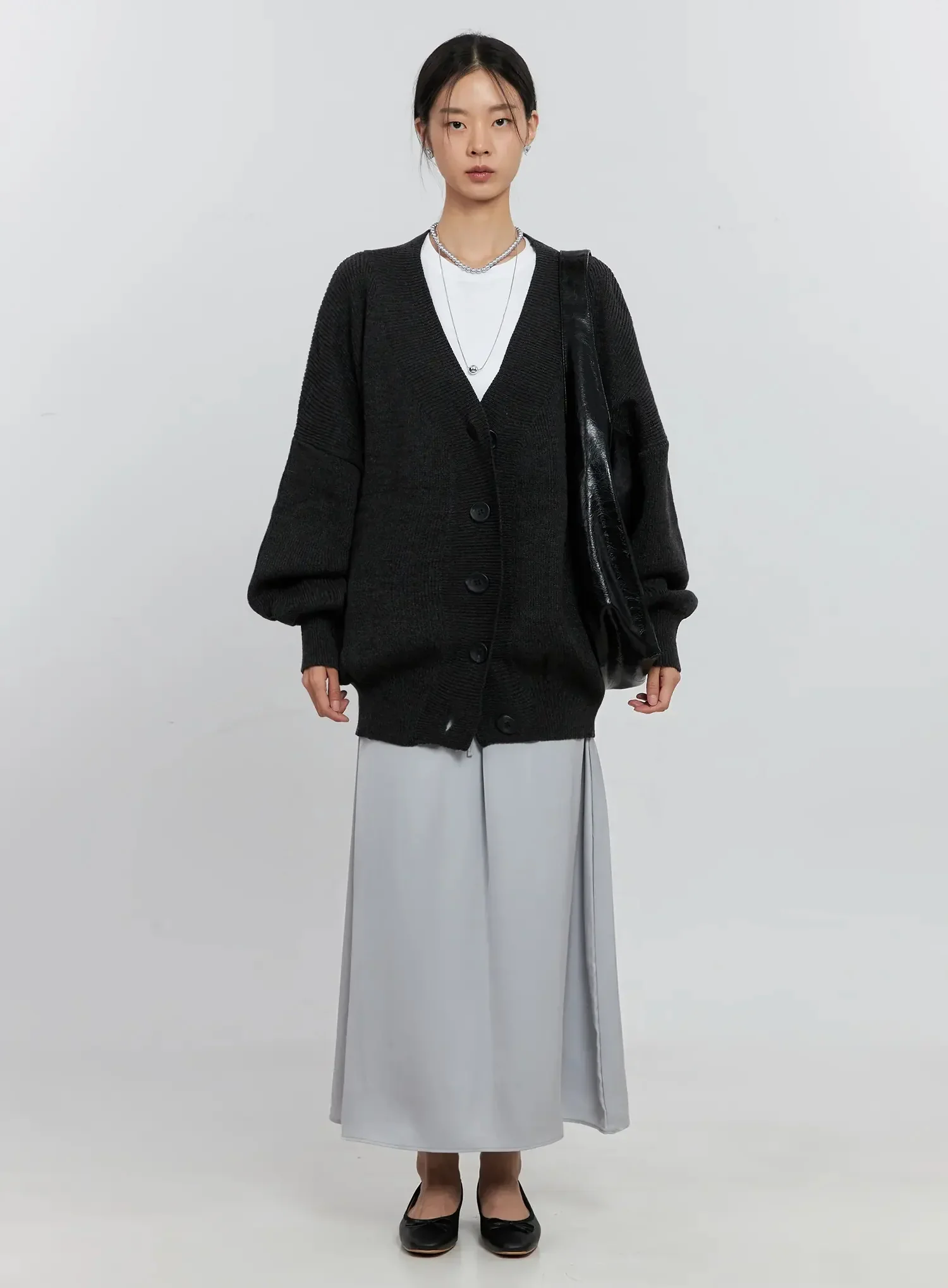 Ribbed Oversized Cardigan IS516 - Image 19