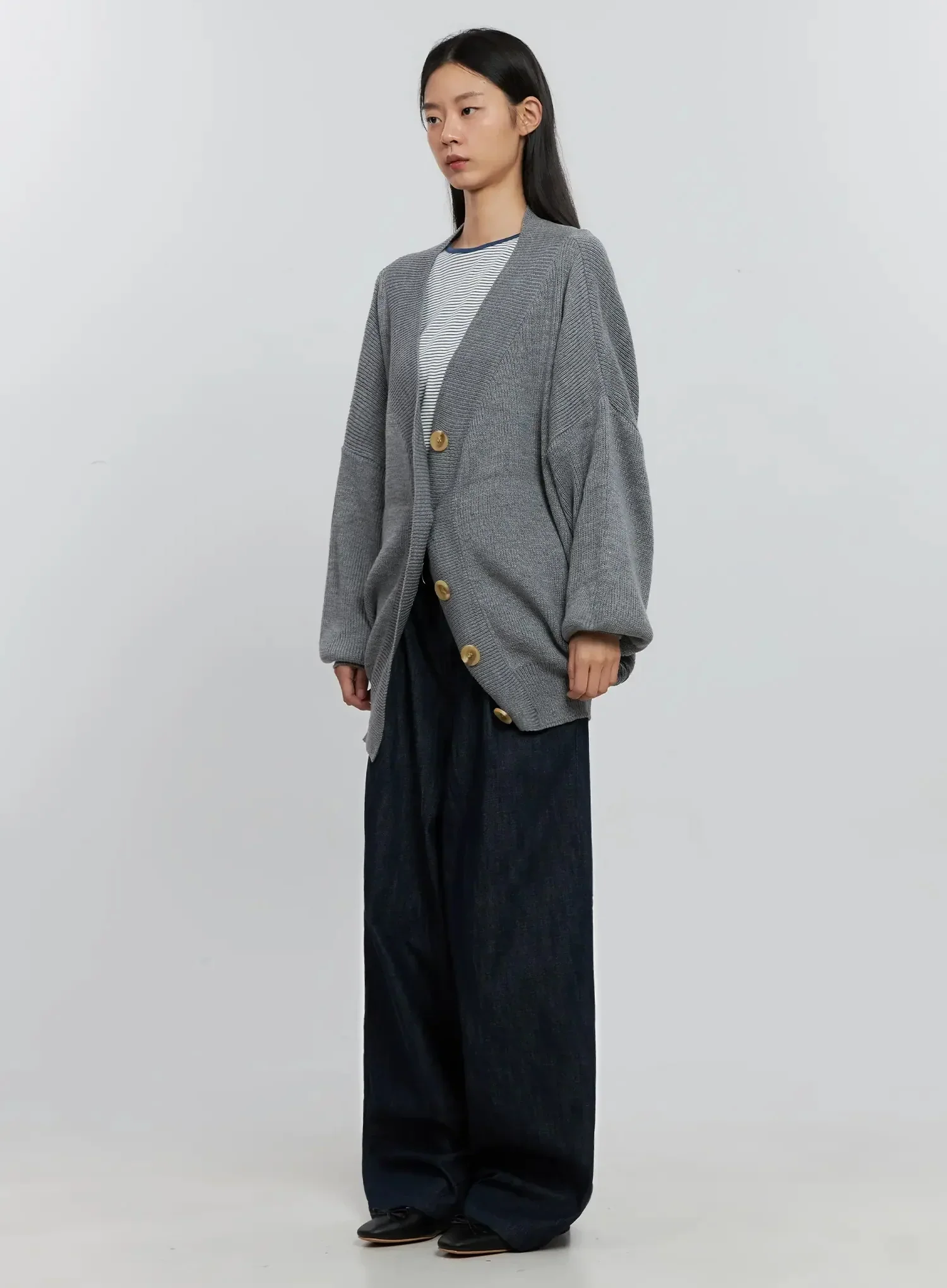 Ribbed Oversized Cardigan IS516 - Image 6