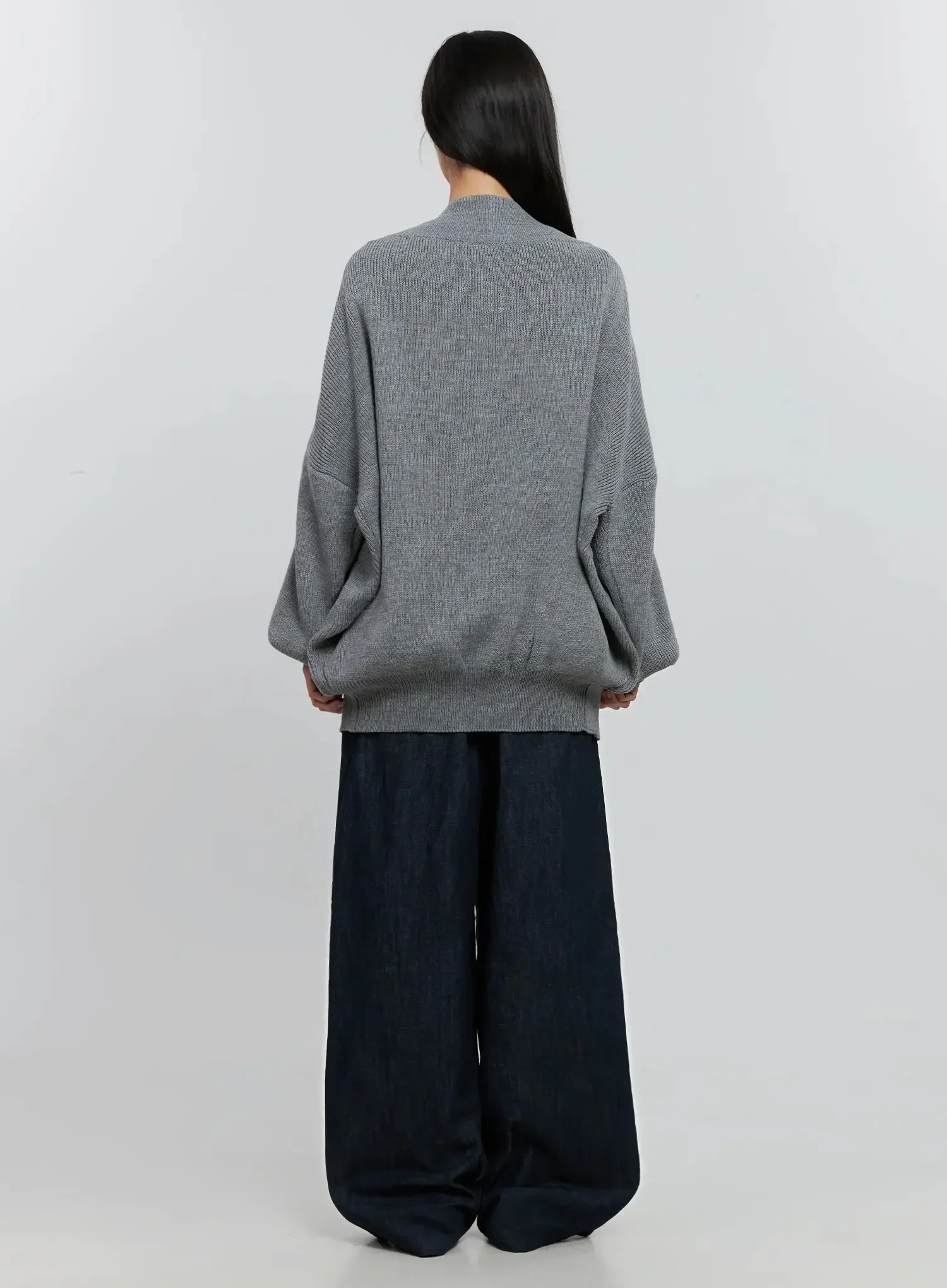 Ribbed Oversized Cardigan IS516 - Image 8