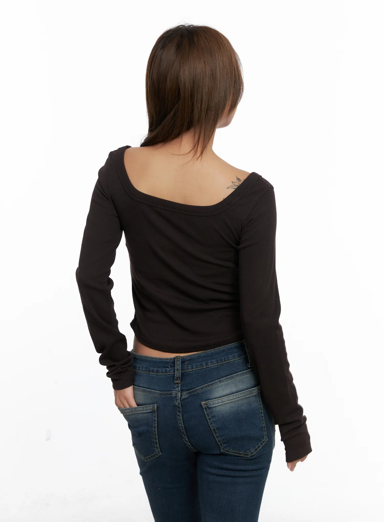 Ribbed Square Neck Crop Top CS522 - Image 6